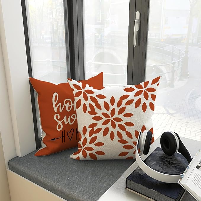 YCOLL Fall Pillow Covers 16x16 Set of 4, Modern Sofa Throw Pillow Cover