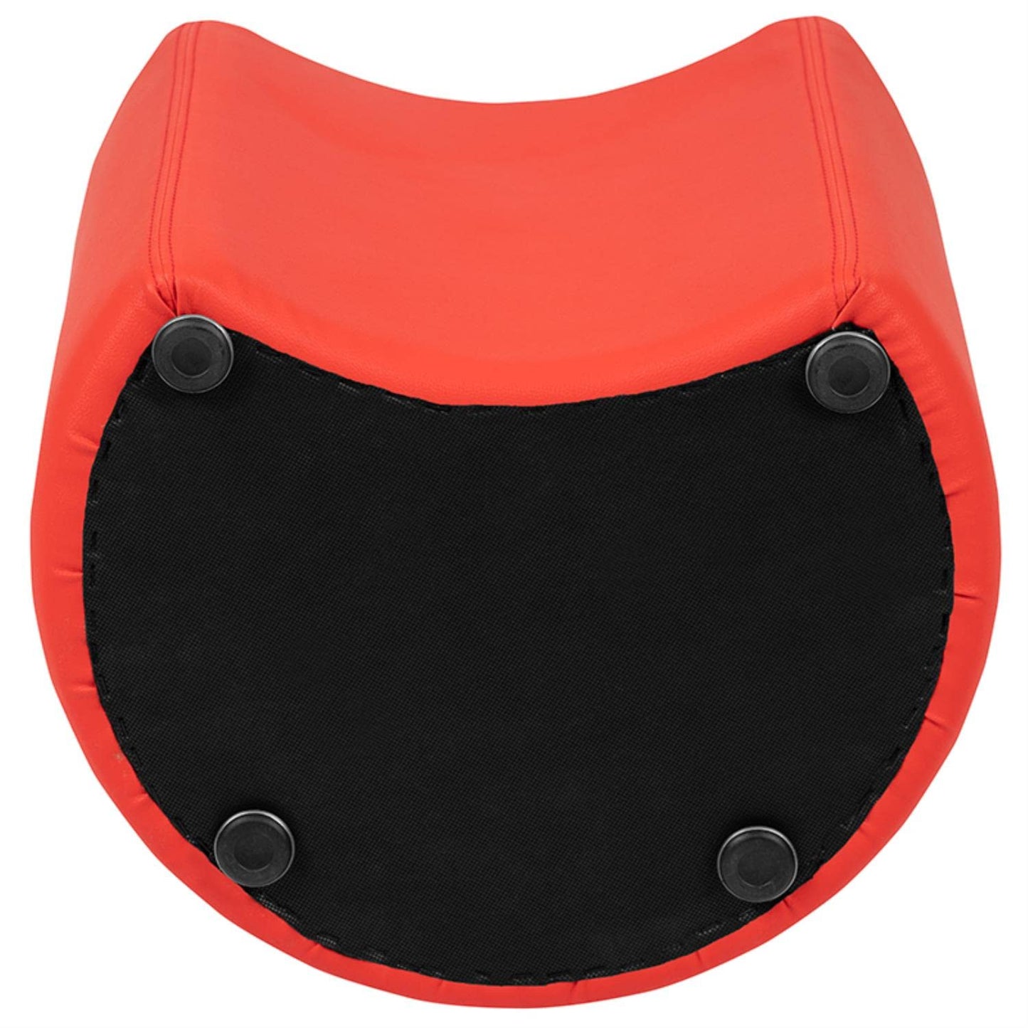 Flash Furniture Nicholas Soft Seating Flexible Moon for Classrooms and Common Spaces - 18" Seat Height (Red)