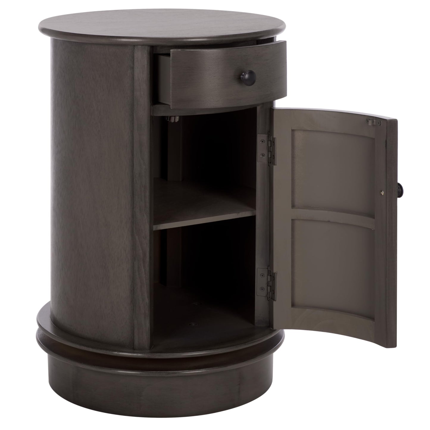 SAFAVIEH Furniture - Tabitha 1-Drawer Accent Table - Black - Solid Wood - Farmhouse Storage Design - Ideal for Living Room, Entryway, Home Office, 17.7"W x 17.7"D x 26"H - Fully Assembled (AMH5712H)