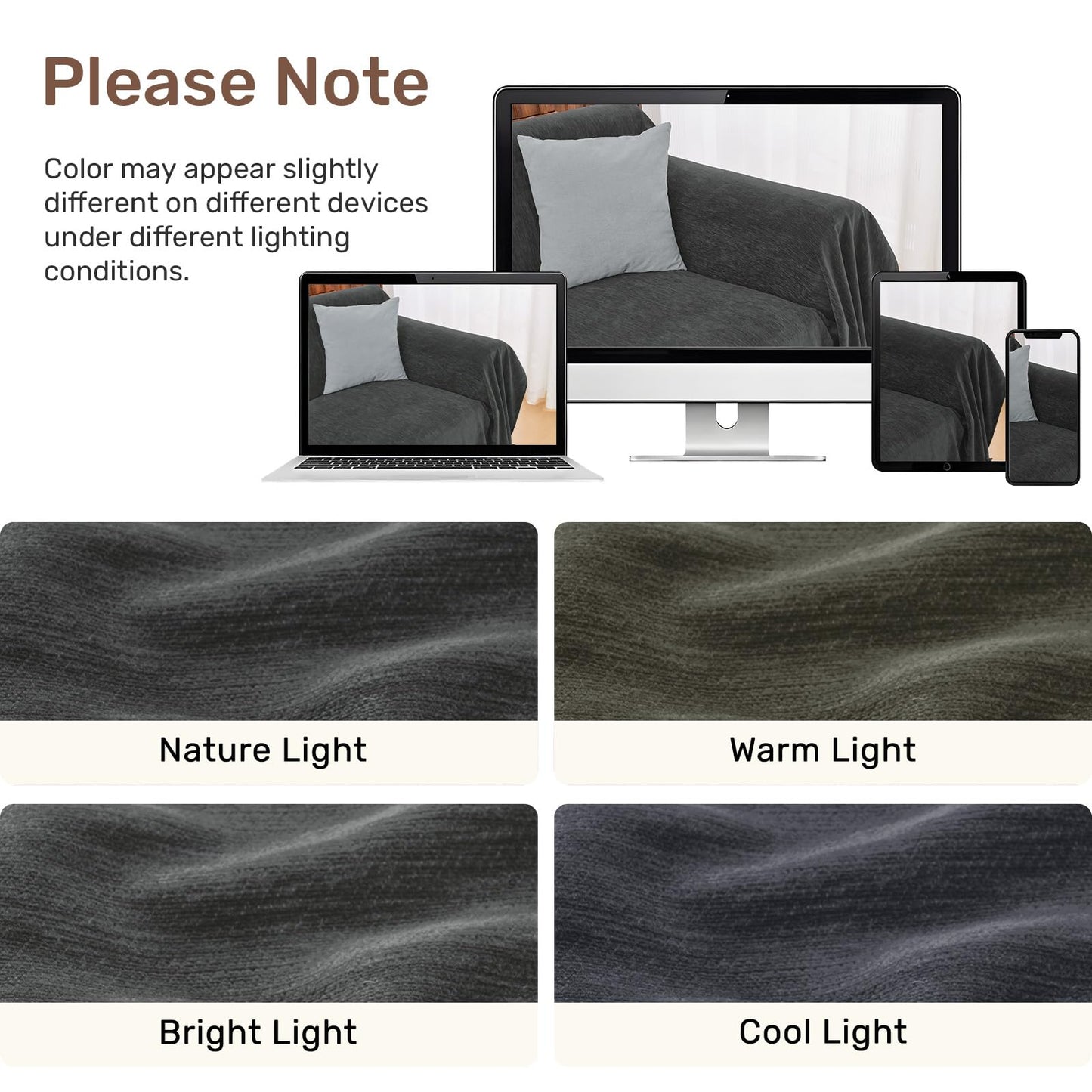 Houmiggle Sectional Couch Covers, 2 Pieces Washable L Shaped Couch Covers Sofa Blanket for Dogs Pet Friendly Sectional Sofa Slipcovers Furniture Covers,71"x 110"+ 71"x 118",(X-Large,Charcoal Gray)