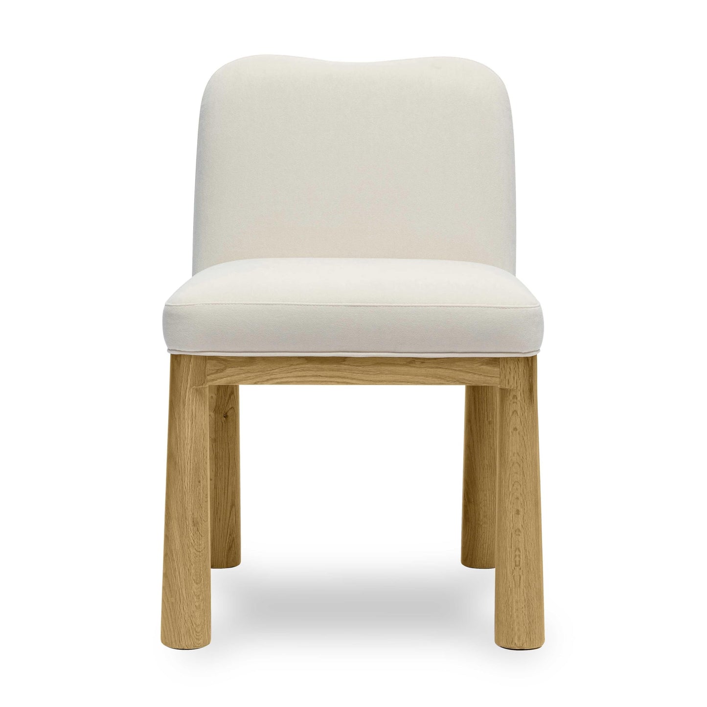 Tov Furniture Tiara Cream Velvet Oak Dining Chair
