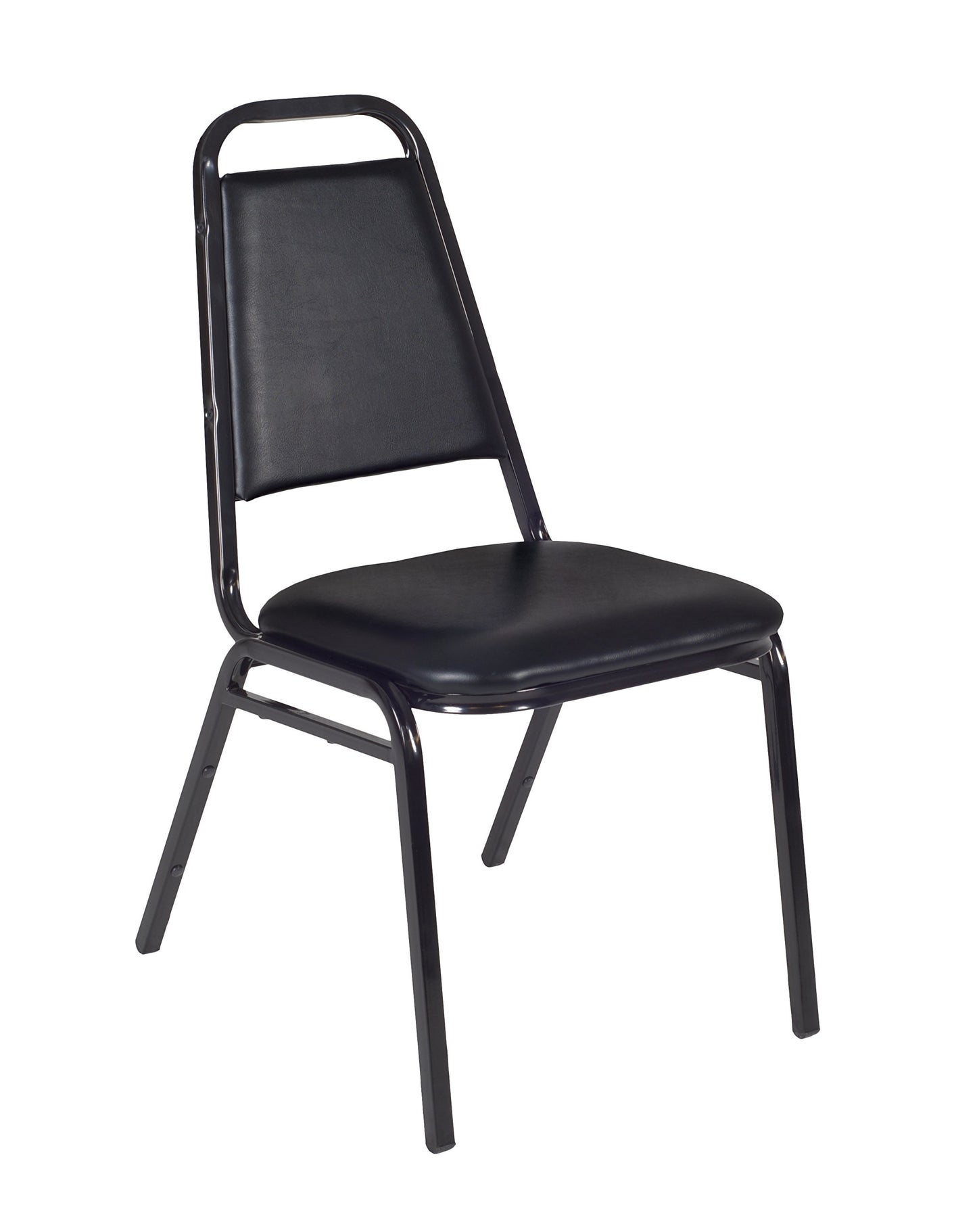Regency 8029 Stackable Cushioned Restaurant Chair – Durable Commercial Dining Chair with Vinyl Cushion, Reinforced Steel Frame, Easy‑Clean Stackable Banquet & Event Seating – Black – 8‑Pack