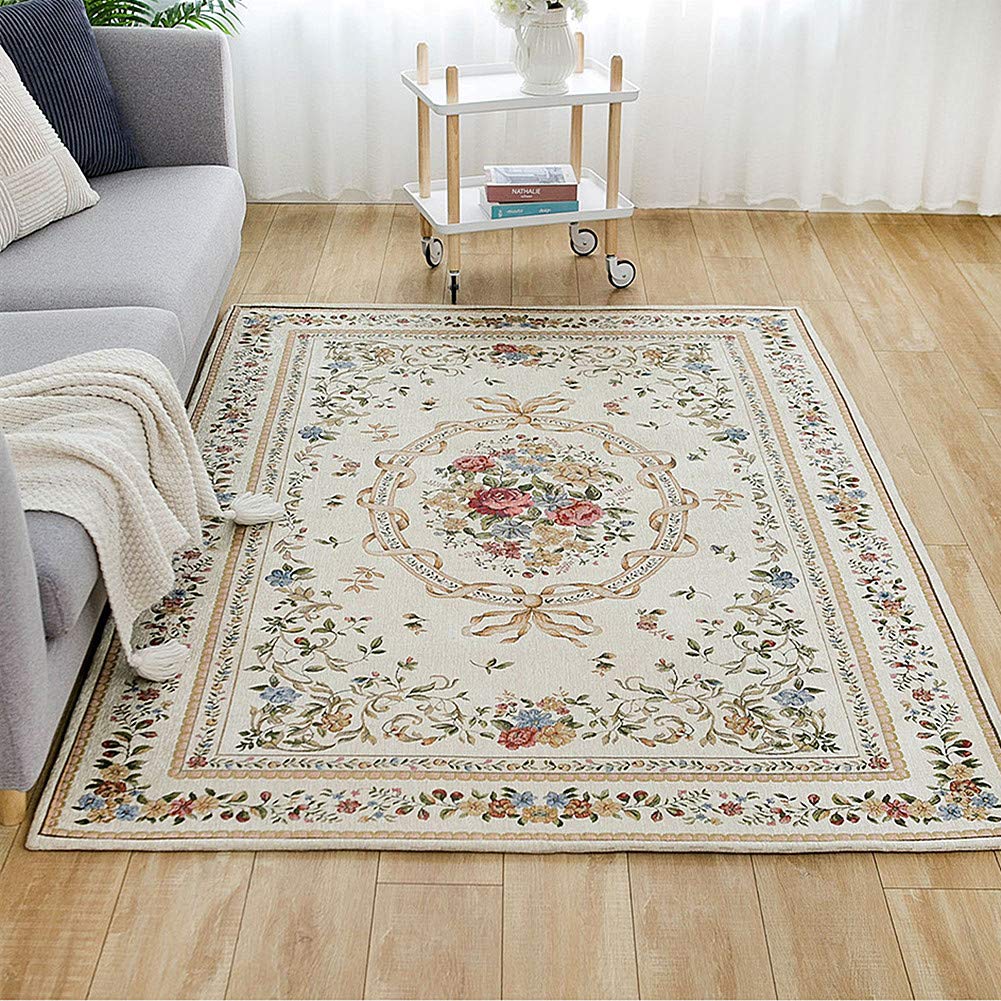 UKELER Royal Collection New Traditional Oriental Rug Home Decor Collection Floral Rugs Carpet for Bedroom, 55'' x 79'', Euro Romance