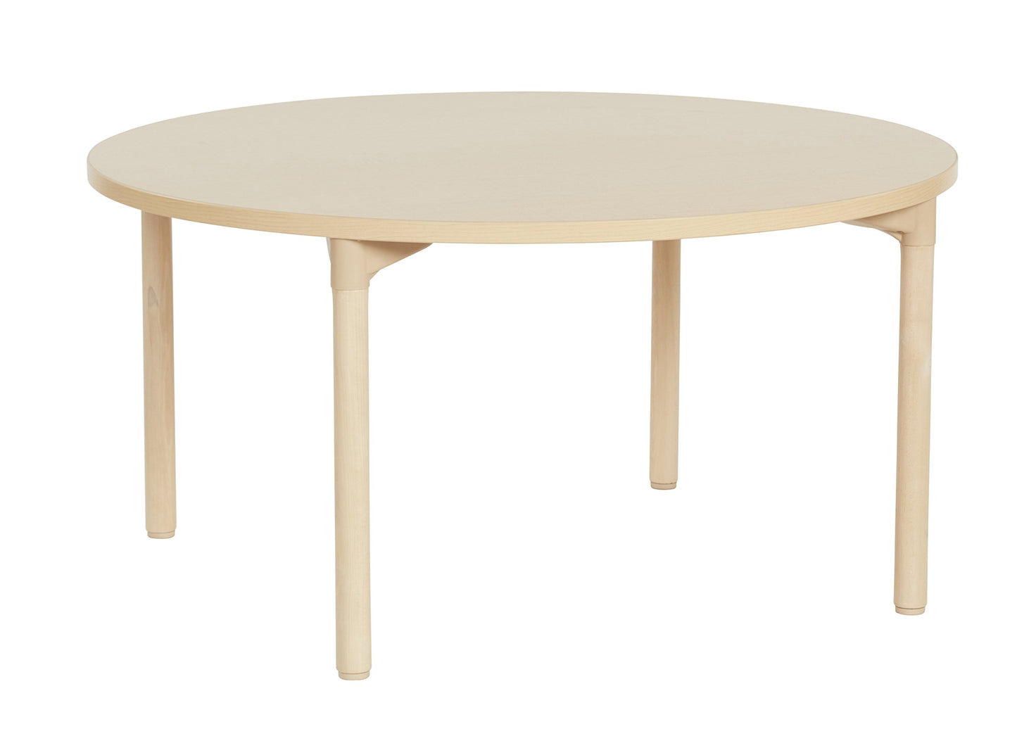 FDP 42 inch Round All-Purpose Children's Activity Table with 22 inch Wood Legs for Grade-schoolers Easy Clean Maple Laminate Tabletop, Great for Kid's at Home Playroom, Classroom, Library, 14299-MPMG