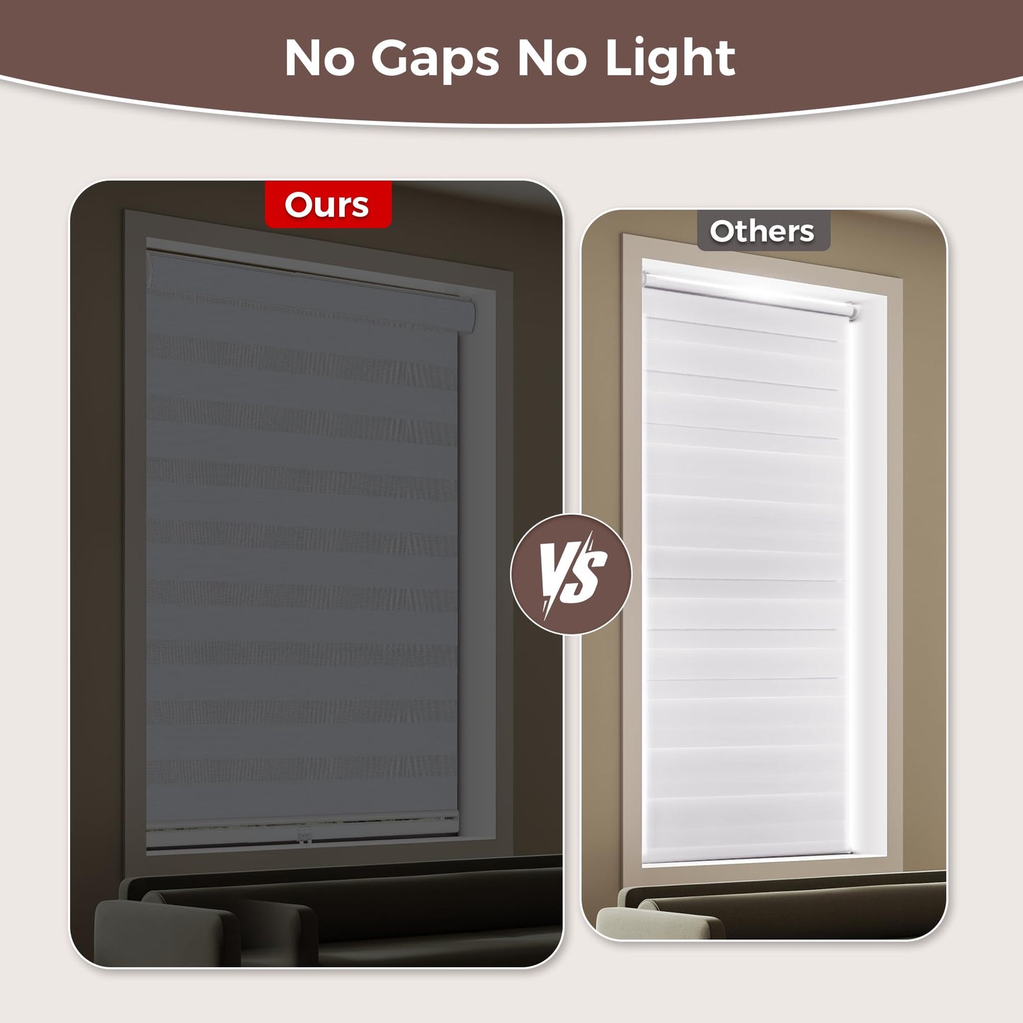 Allesin zen Cordless Zebra Blinds 22" W x 72" H White, Dual Layer Day and Night Shades, Room Darkening Blackout & UV Protection, Child & Pet Safe, Easy Install, Home Office Window Treatment