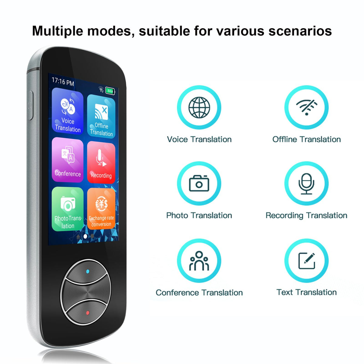 Language Translator Device No WiFi Needed, AI Translator Two Way Real Time Voice Translation with 137+ Languages, Offline/Photo Translation for Travel Business Learning