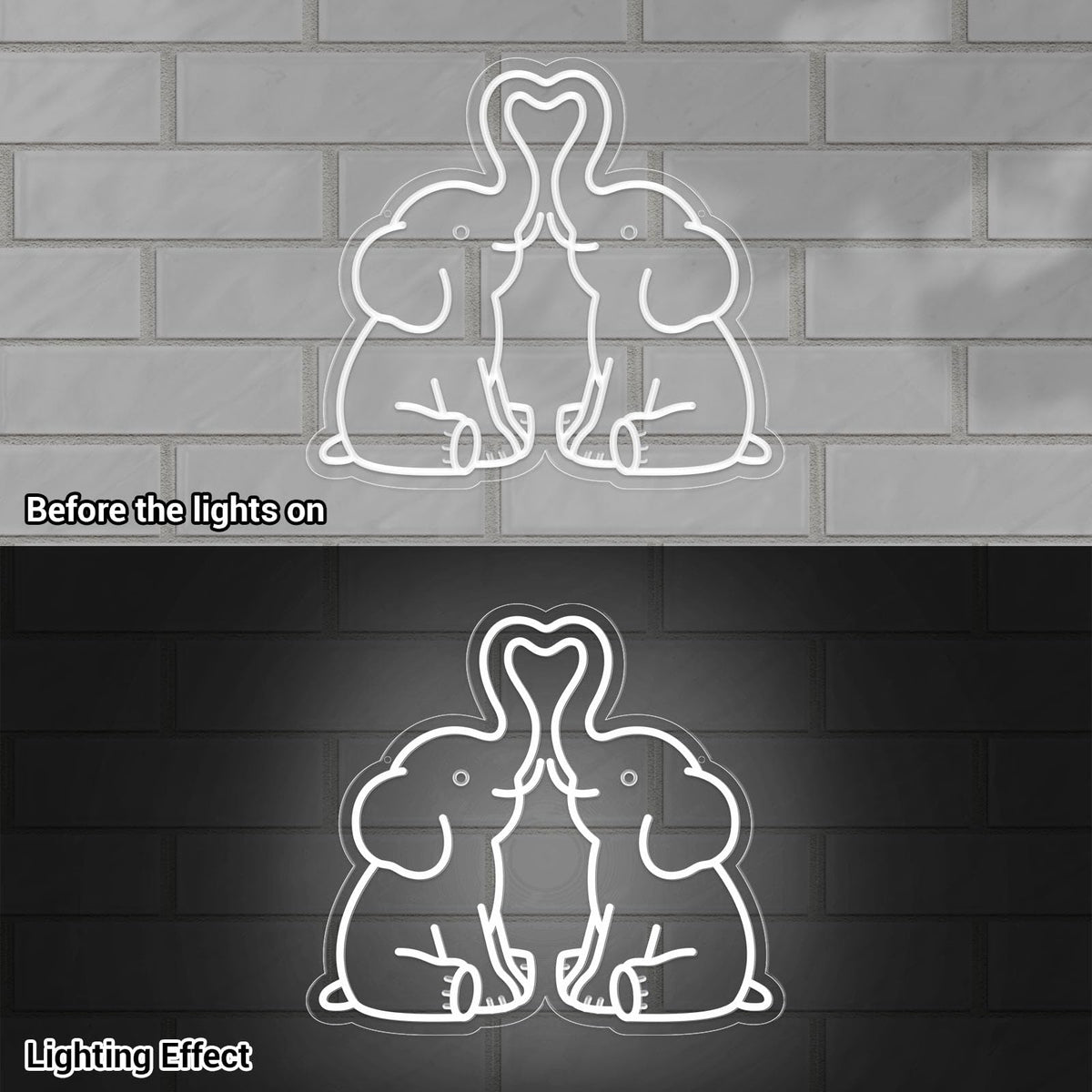 LMHSE Elephant Neon Signs, Dimmable LED Sign Living Room Decor, Party, Bedroom, Wedding Decor, Birthday Gifts for Women, Christmas (Elephant)