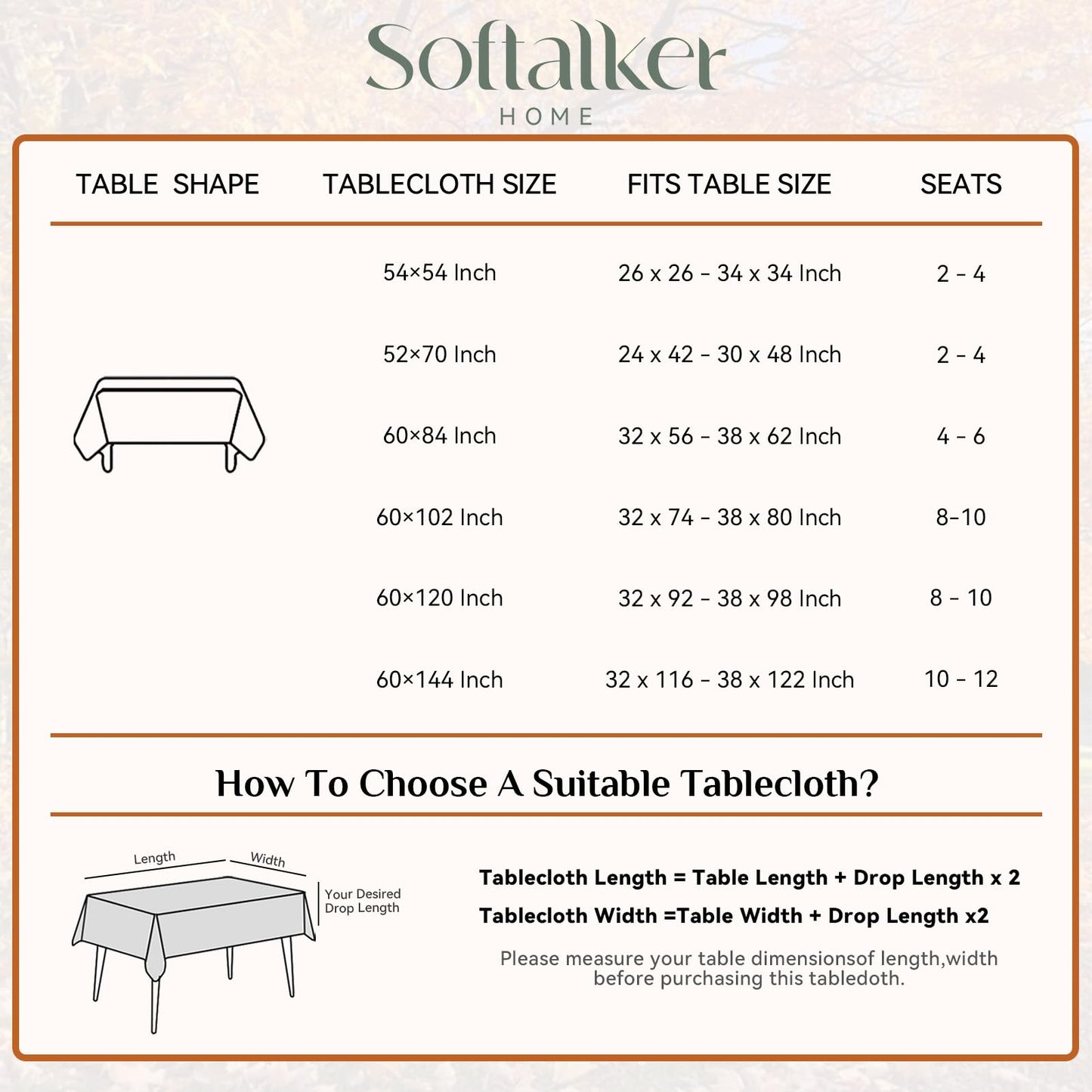 Softalker Large Tablecloths Rectangular 120 x 60 inch Linen Textured Table Cloth Outdoor Waterproof, Stain and Wrinkle Resistant,Sage Green Table Cloths for 6/8 Foot Rectangle Tables Decor for Spring
