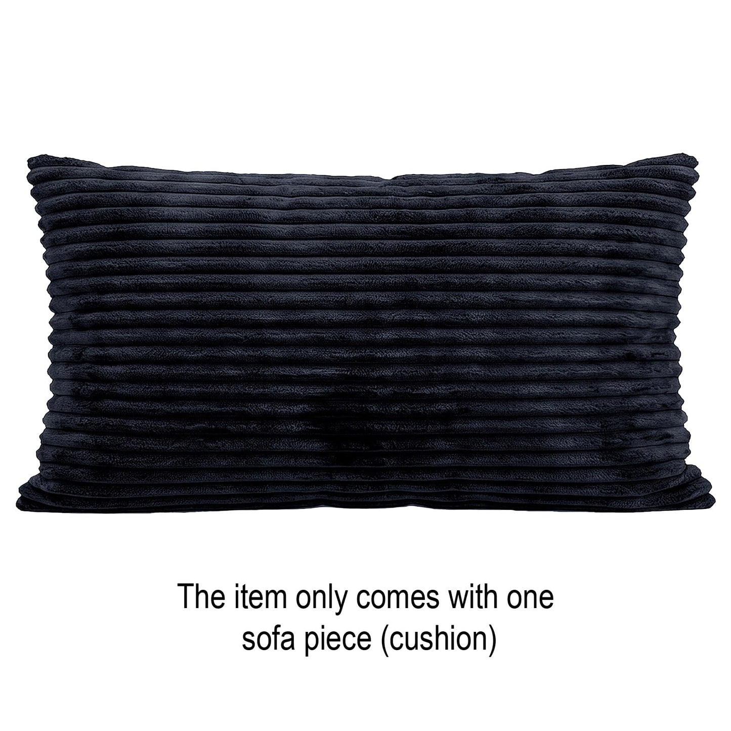 Throw Pillow for Boneless Couch, 33''x17'' Big Pillow, Cloud Sectional Couch with Deep Seat, Modern Modular L-Shape Sofa Couch with Chaise,Upholstered Boneless Couches for Living Room Bedroom (Black)