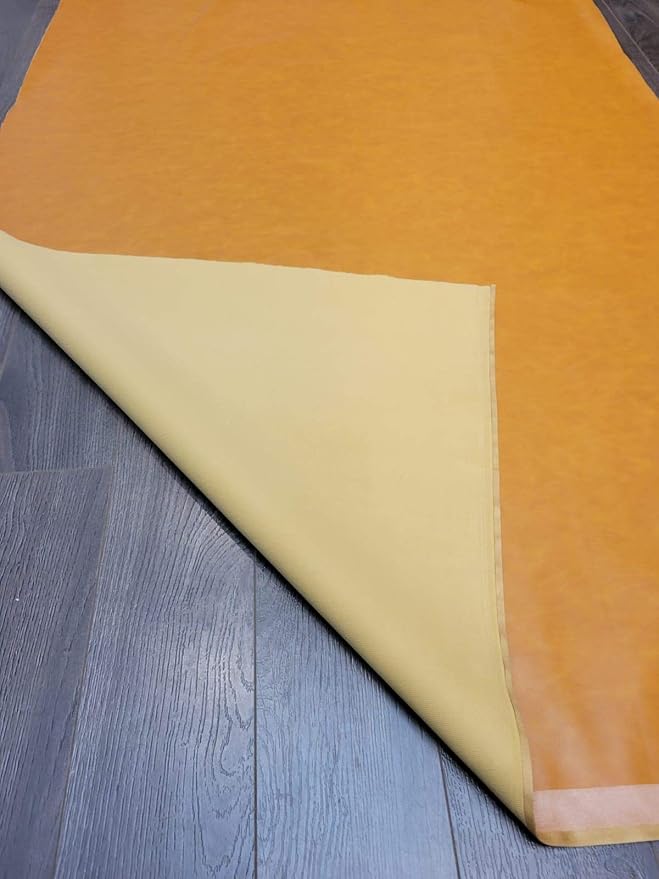 Caramel Light Tan Soft Faux Vegan PU Leather Sheet Fabric by The Yard Synthetic