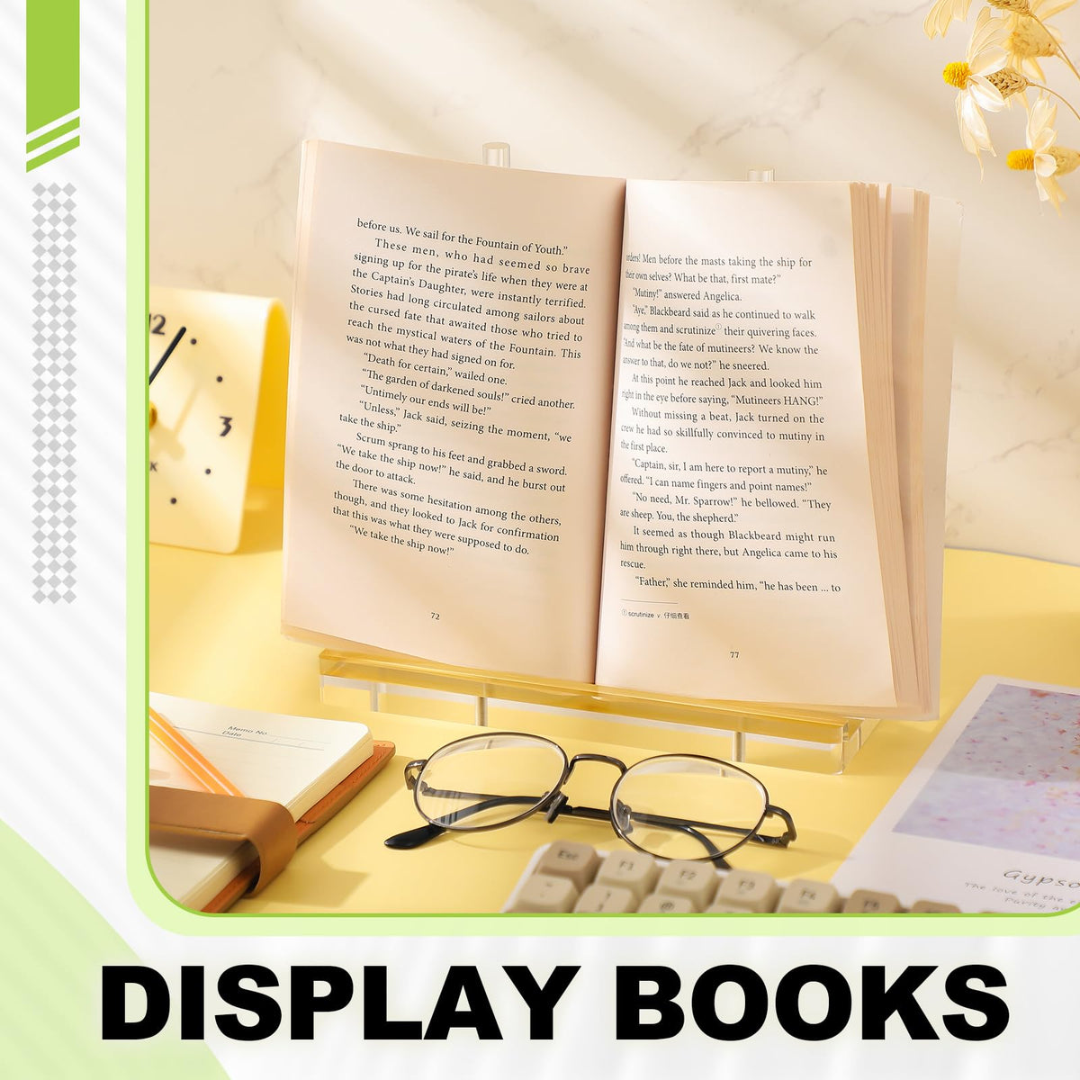 CroBlissful Tabletop Acrylic Display Stand Clear Easel Acrylic Book Display Holder Artwork Storage Rack for Picture Plate Frame Albums Record Magazine Tablet Canvas Board(Clear,7.8 x 3.5 x 7.8 Inch)