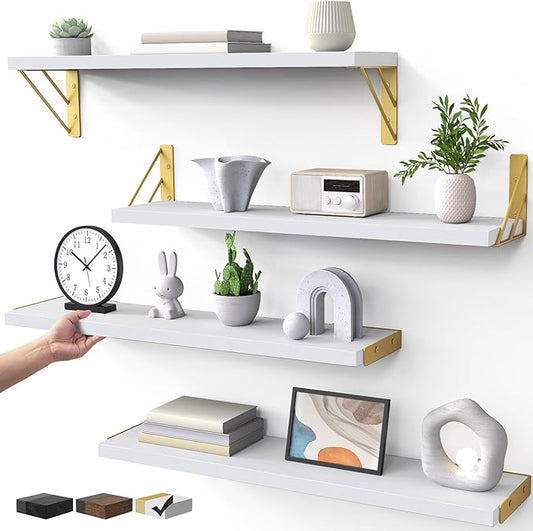 BAYKA Wall Shelves for Bedroom Decor, Floating Wall Shelf for Living Room
