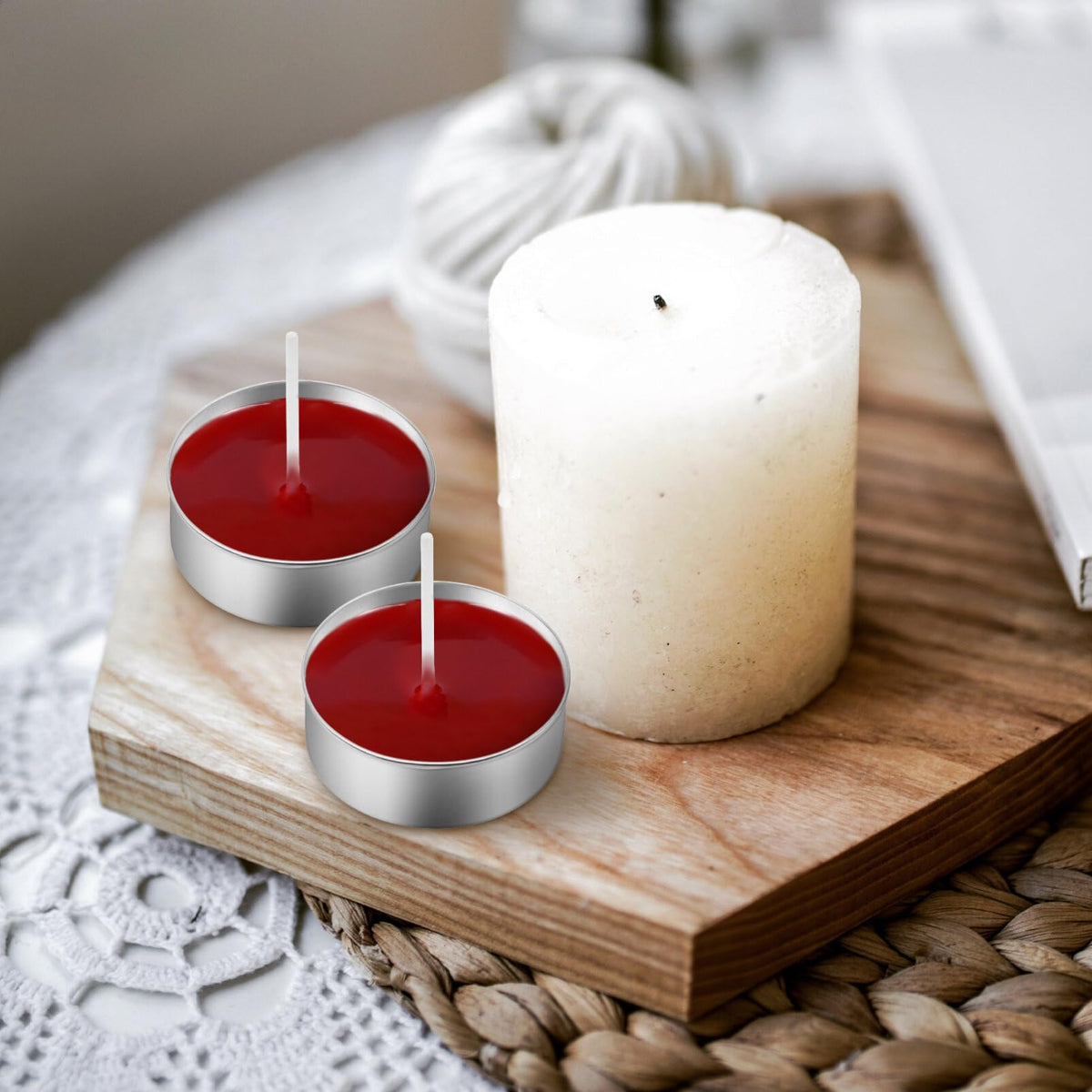 Operitacx 150 Pcs Aluminum Tea Light Cups & 150 Candle Wicks - Empty Metal Tins and Wax Containers for DIY Candle Making Supplies