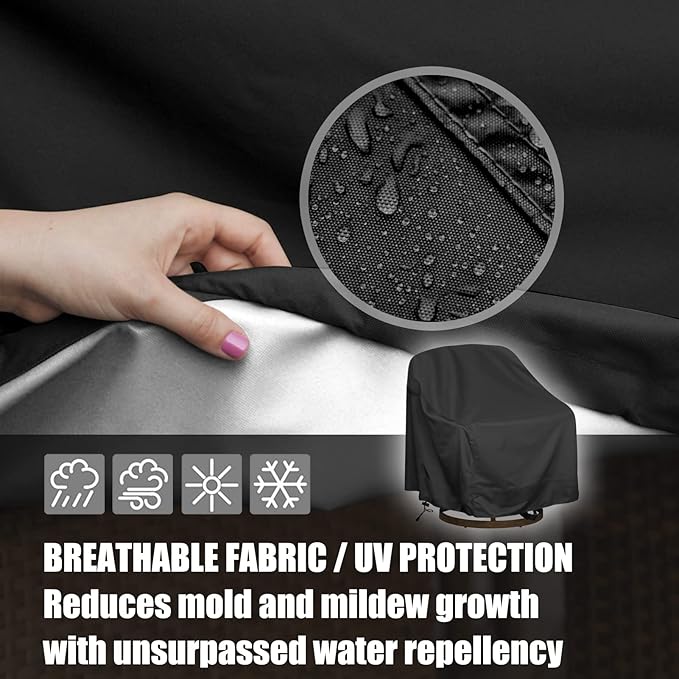 Outdoor Swivel Lounge Chair Cover 1 Pack, Fits to Lawn Patio Chairs, Waterproof