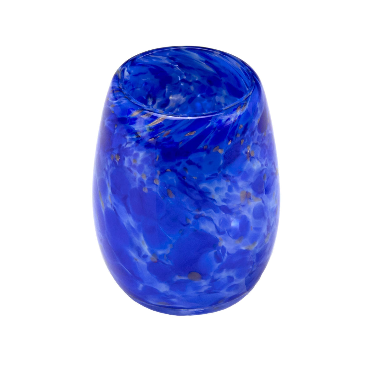 Totally Blown Glassworks Votive Candle Holder, Tea-Light, Handmade Blown Glass, Accent Vase, Centerpiece, Home Decor, Artist Dehanna Jones, Seattle, WA. (Belltown Blues)