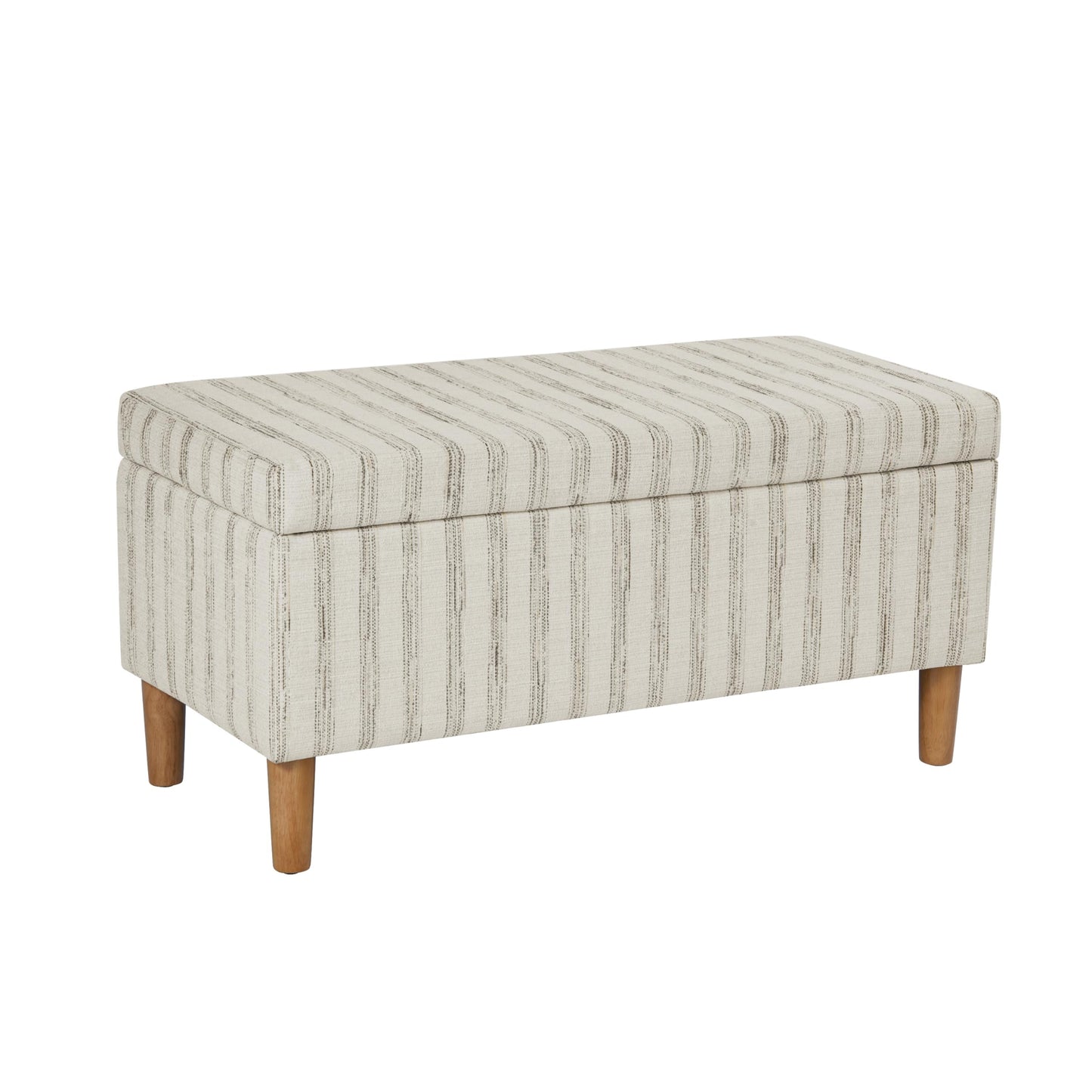 HomePop Malmo 36" Storage Bench - Gray & Cream Stripe