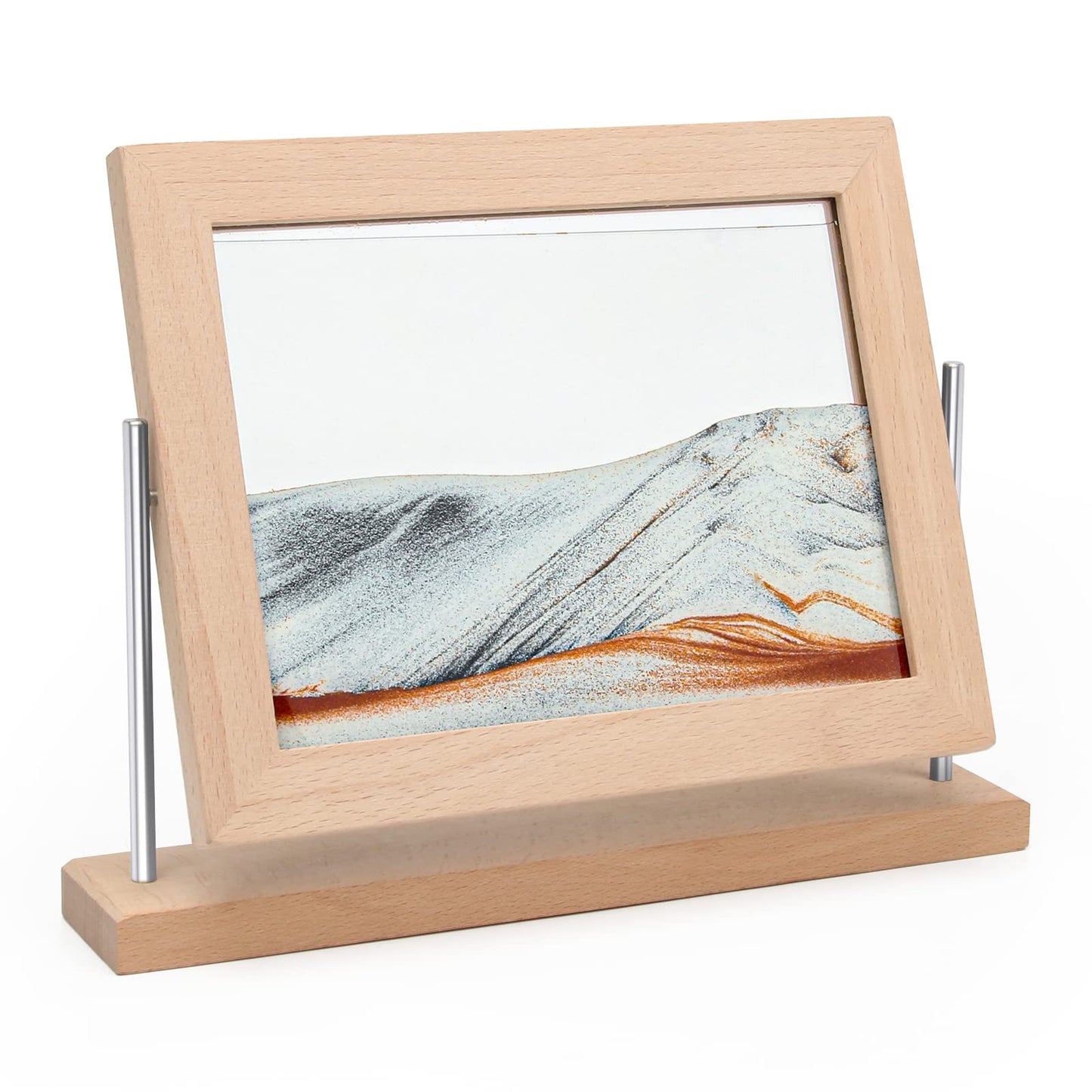 Coitak Moving Sand Art Picture, Dynamic Sand Picture, Desktop Moving Sand Art for Home Decor and Office (Gold)