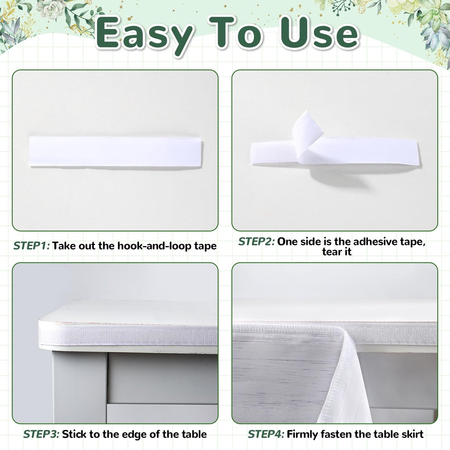 6FT White Wood Table Skirt Teacher Desk Skirt Classroom Table Cover for Back to School Decor Classroom Tables Cloths for First Day of School Supplies Office Bookcase Cabinet Decorations