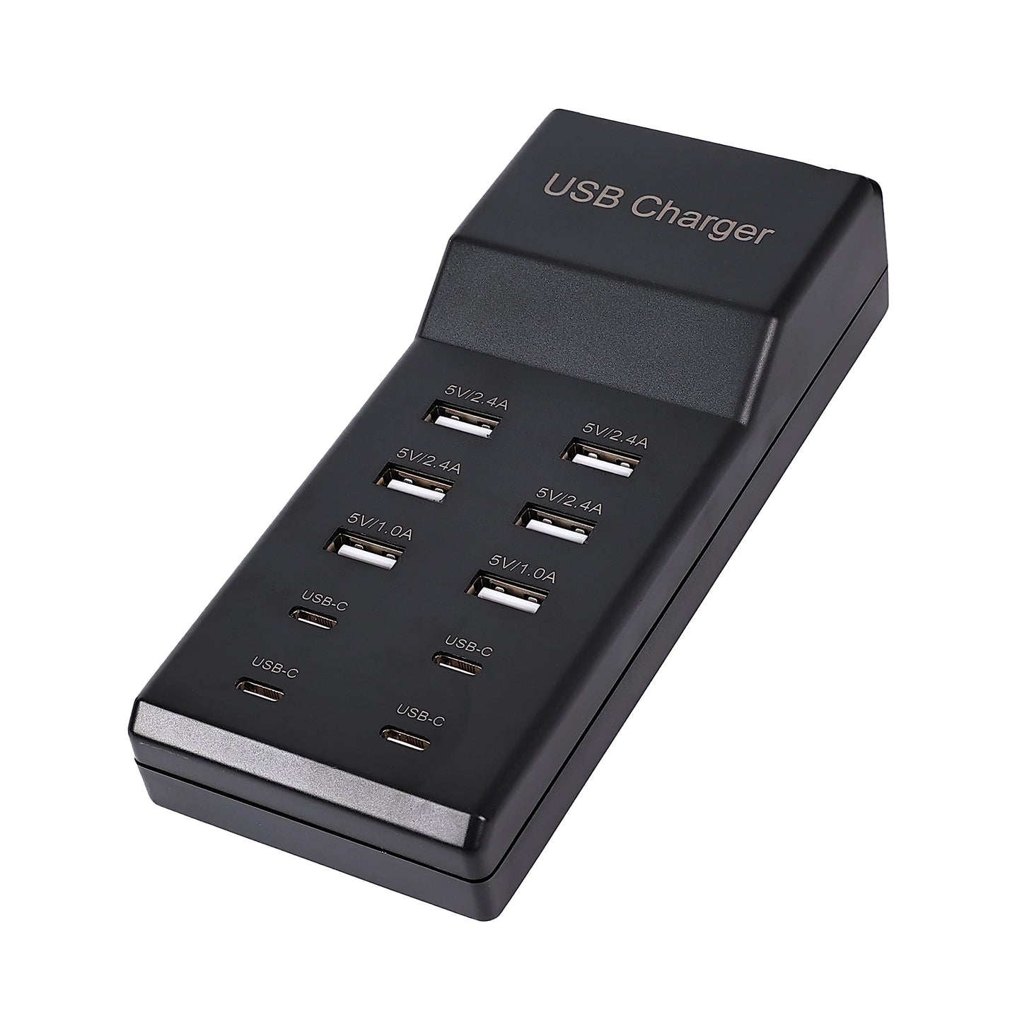 Wyssay USB Charger,50W USB Charging Station with 10-Port (6 USB-A Port & 4 USB-C Port) Compatible with iPhone 15/14/13/12/11/X/8/7/6 Phones, Watch,Tablets, Smartphones Black