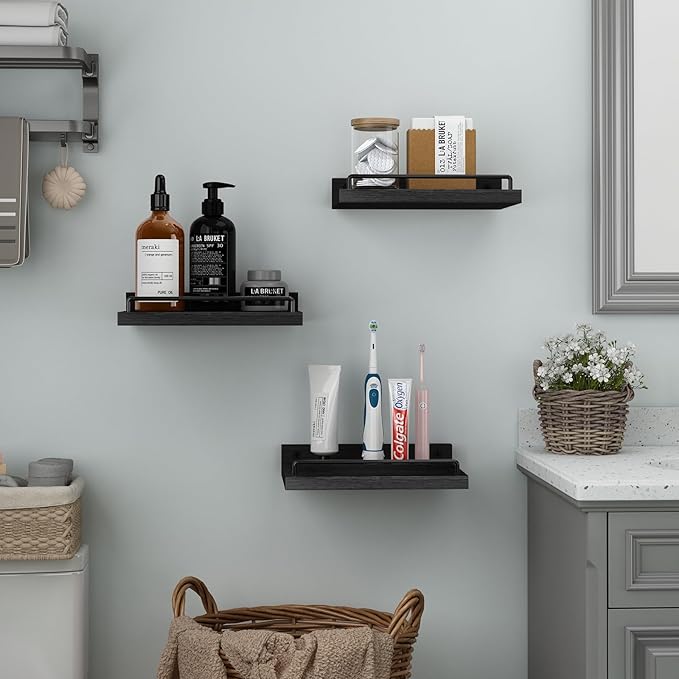 RYOFOBETTO Small Floating Shelf, 6X9 Inches Farmhouse Wall Shelves