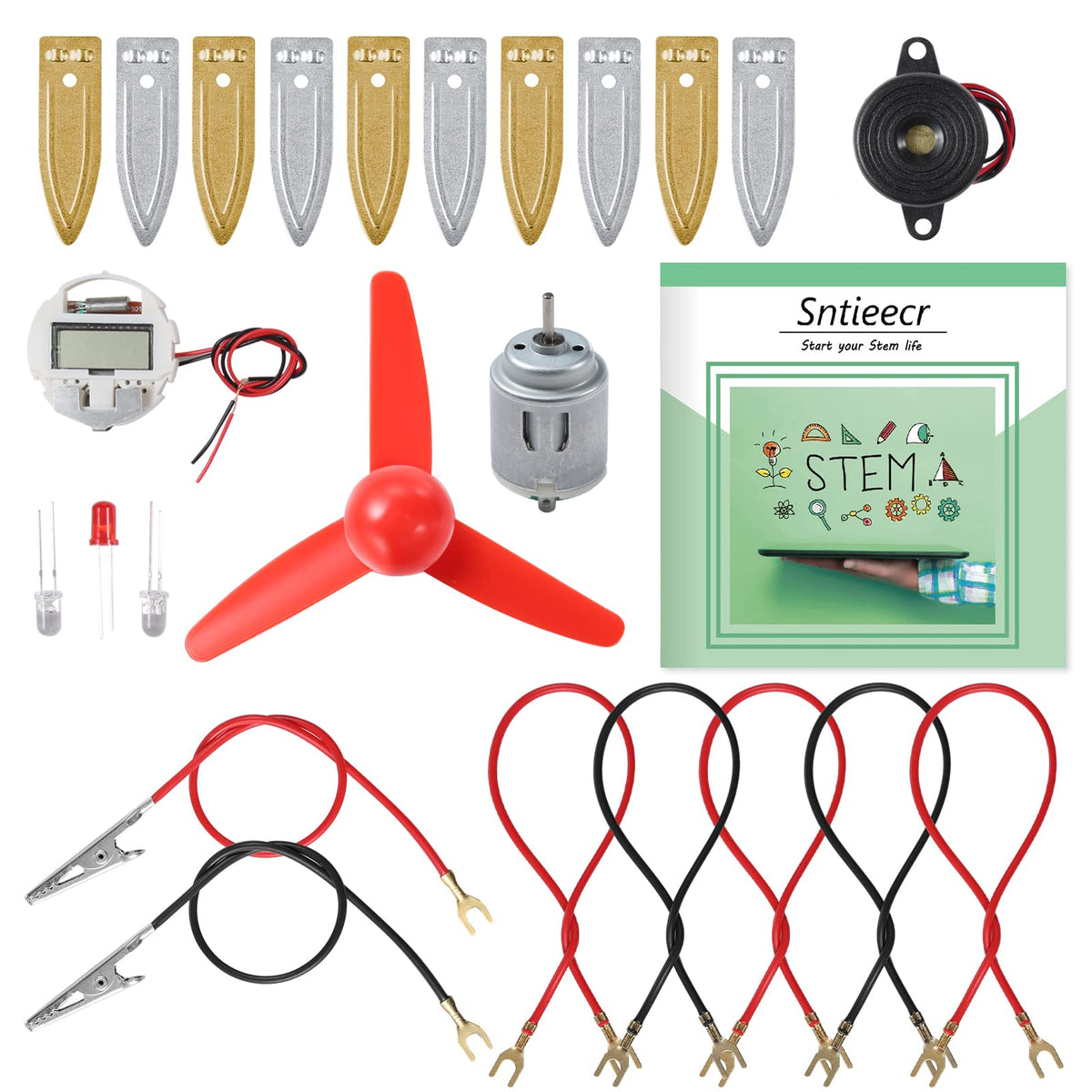 Sntieecr Fruit Battery Science Experiment Kit with Instruction, Potato Science Educational Kit for School Sciences Project, Kids DIY STEM Lab Experiments