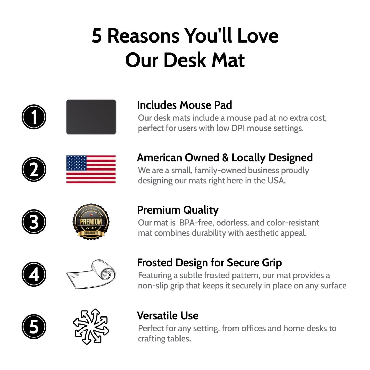 Awnour Clear Desk Pad Blotter on Top of Desks - 34 x 17 inches - Non Slip Desk Writing Mat for Office and Home - Round Edges - Textured/Forested - Mouse Pad Included. (34 x 17)