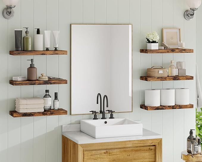 Fixwal 15.7in Floating Shelves, Farmhouse Shelf Wall Decor