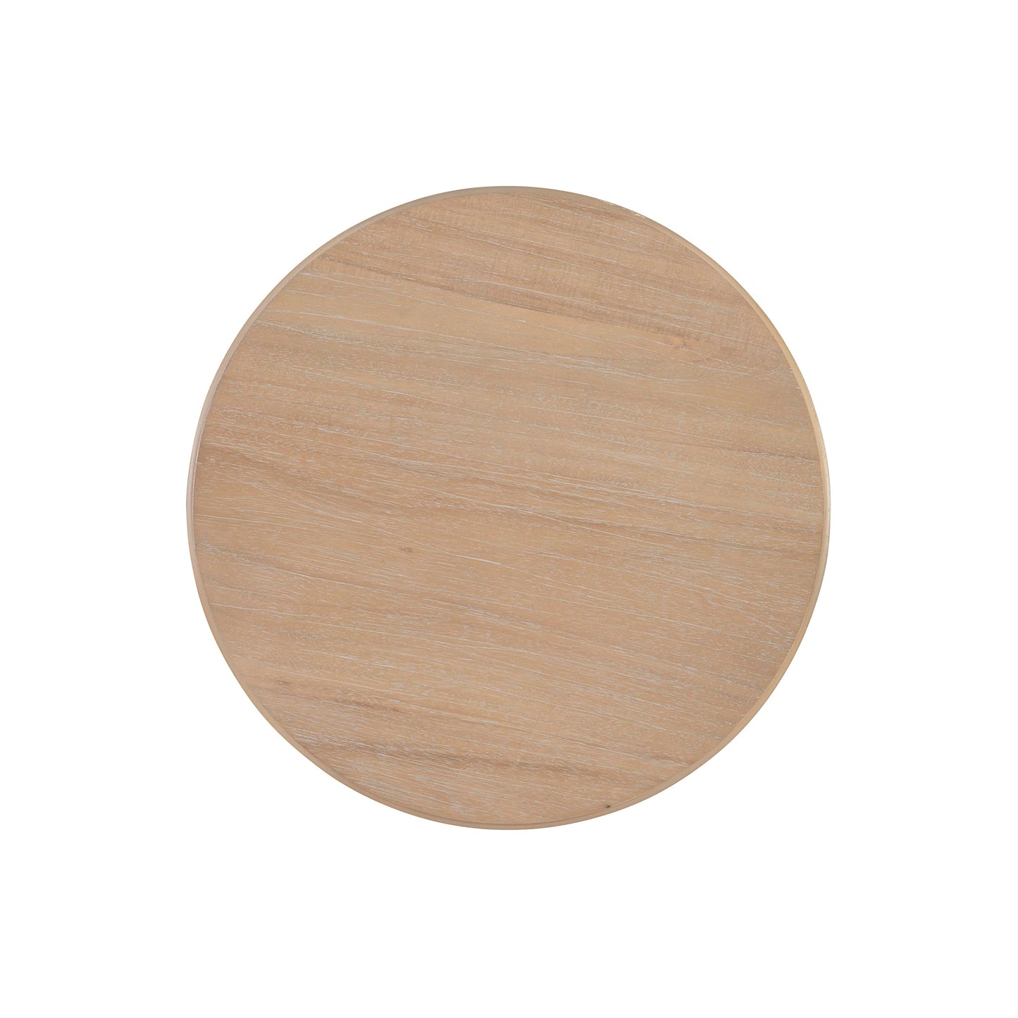 Powell Tarkin Round Natural Wood Turned Spindle Pedestal Side Accent Table