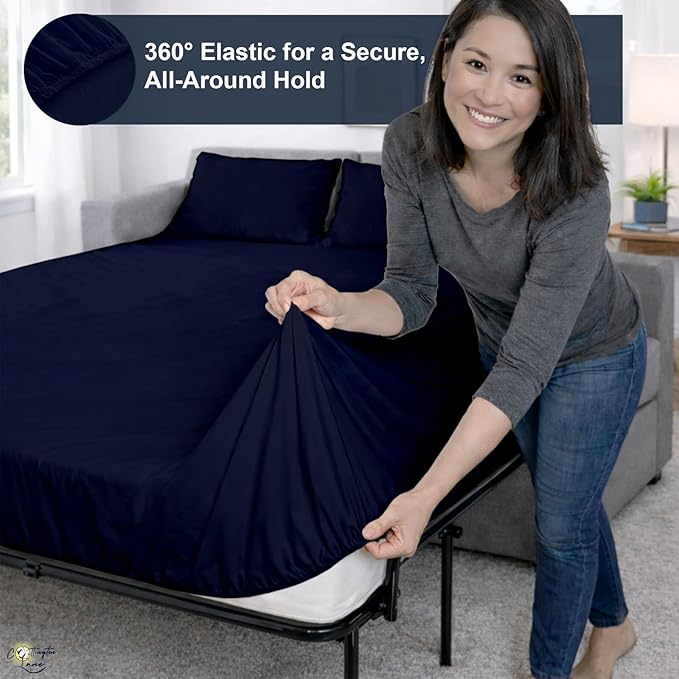 Cottington Lane Sleeper Sofa Sheets Queen Size, 4 Piece Premium Quality 100%