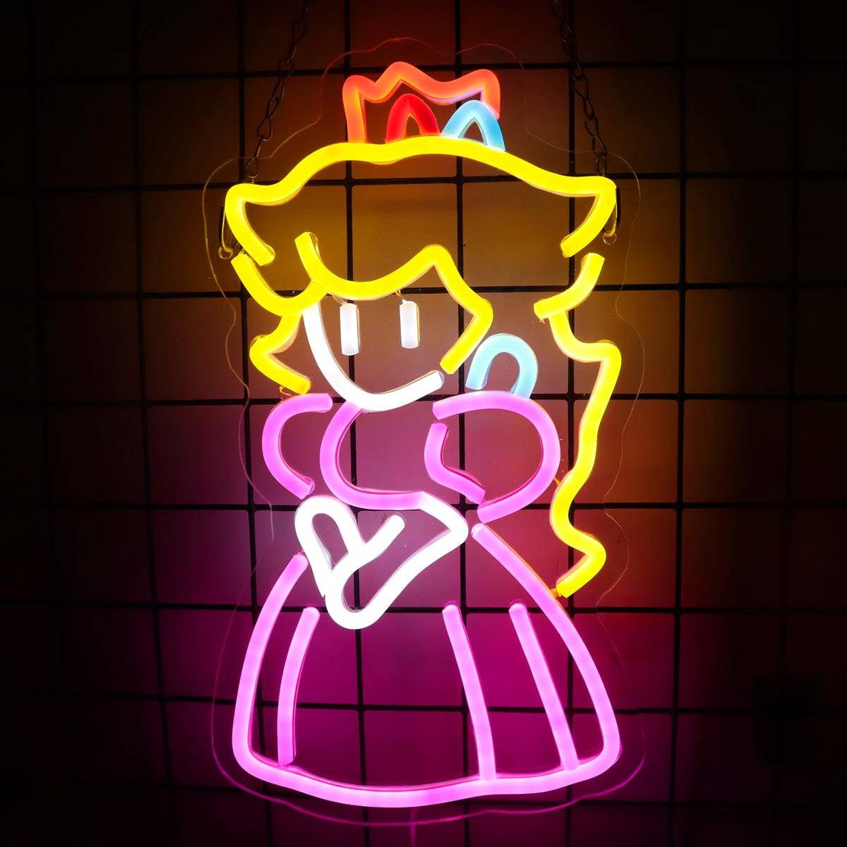 lmprintNook Princess Neon Signs Crown Neon Lights for Wall Decor Decorative Hanging LED Sign with USB Power for Kid Teen Boys Girls Room Birthday Party Wedding Bar Home Decoration Christmas Gift