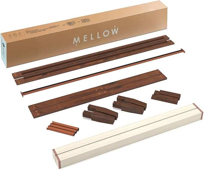 Mellow Naturalista Classic 12-Inch Solid Wood Platform Bed | Wooden Slats