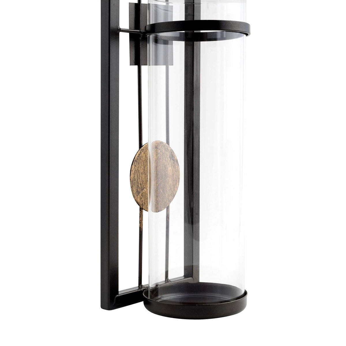 Danya B Set of Two Wall Sconces, Metal Wall Décor, Antique-Style Metal Sconce for Home, Patio or Office – Decorative Metal Wall Scone, Candle Holder, Real or Battery Operated Candles