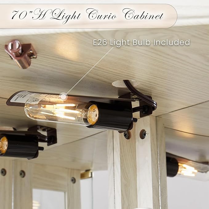 Anwick Corner Display Curio Cabinets