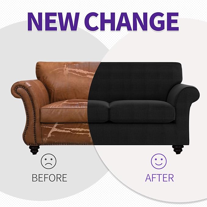 ZNSAYOTX 3 Piece Loveseat Covers