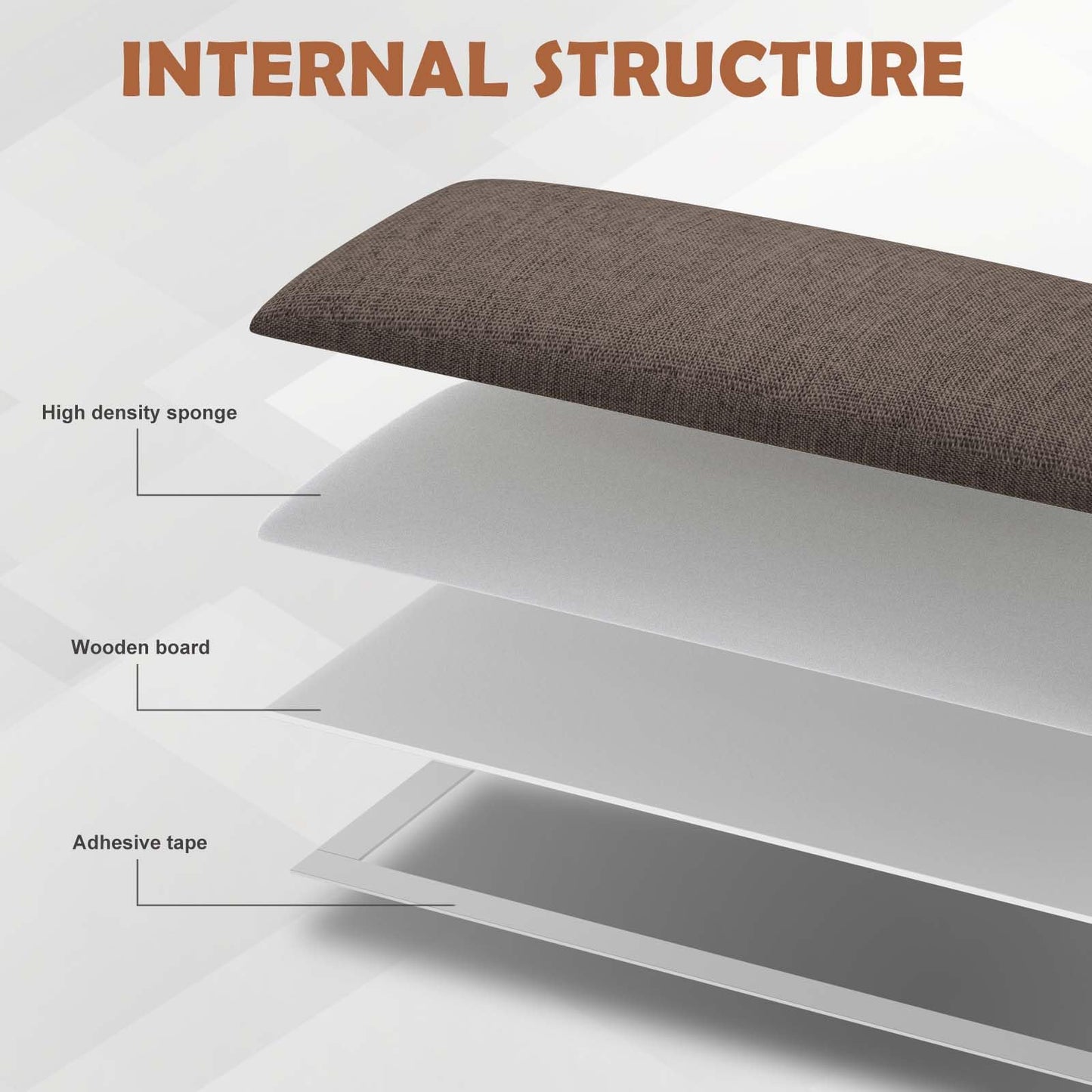 IFNOW Upholstered Wall Mounted Headboard, 3D Soundproof Wall Panels Peel and Stick for King Size, Reusable and Removable Tufted Bed Headboard in Brown (12 Panels, 10" x 24")