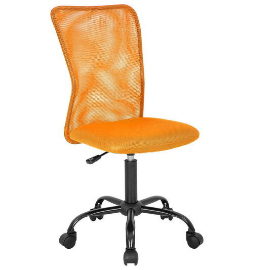 BestOffice Ergonomic Office Chair Desk Chair Mesh Computer Chair Armless Back Support Modern Executive Rolling Swivel Chair with Lumbar Support (Orange)