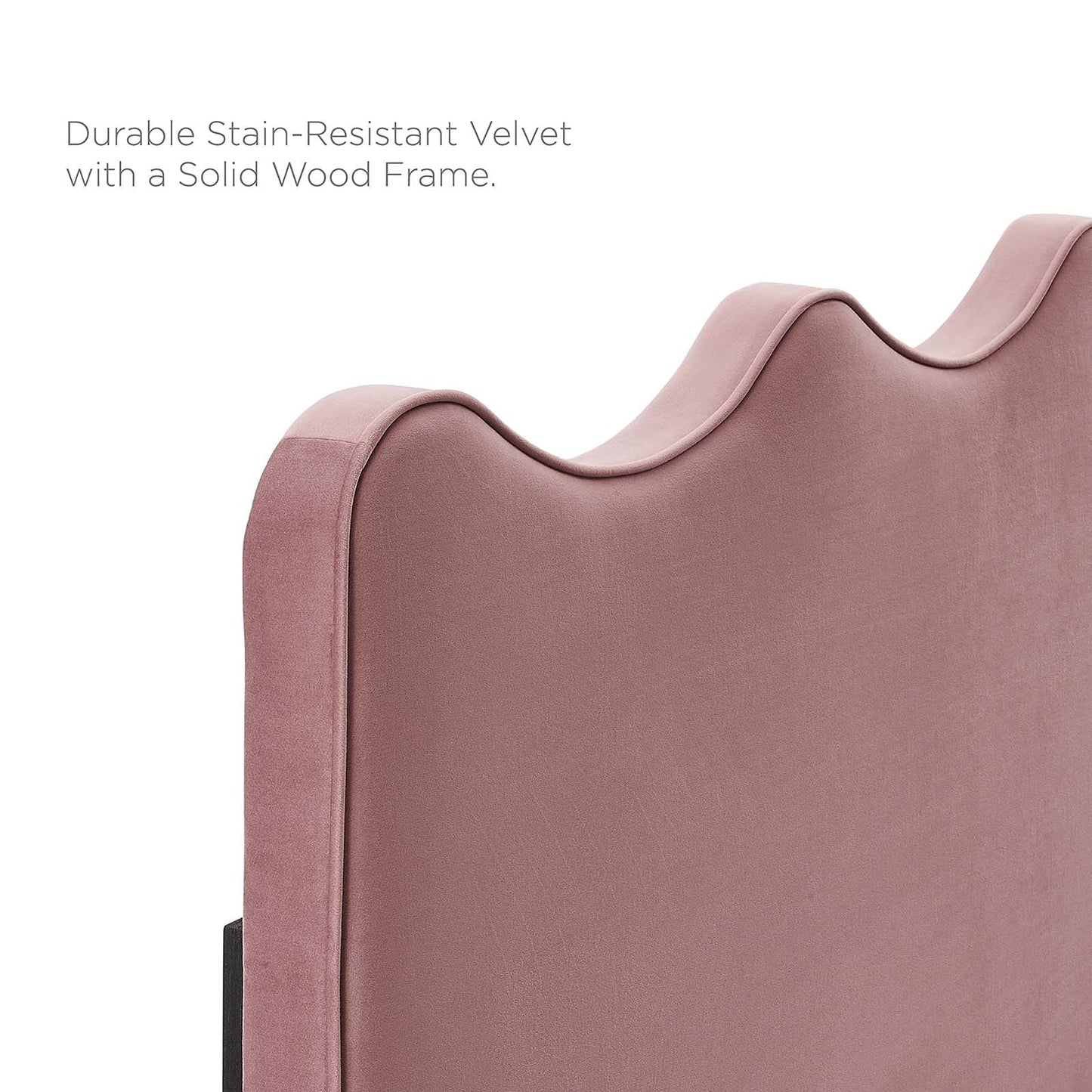 Modway Athena Performance Velvet King/California King Headboard in Dusty Rose