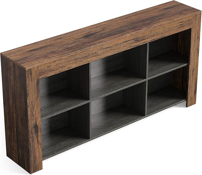 LITTLE TREE TV Stand with Storage, 63-Inch Entertainment Center with Shelves