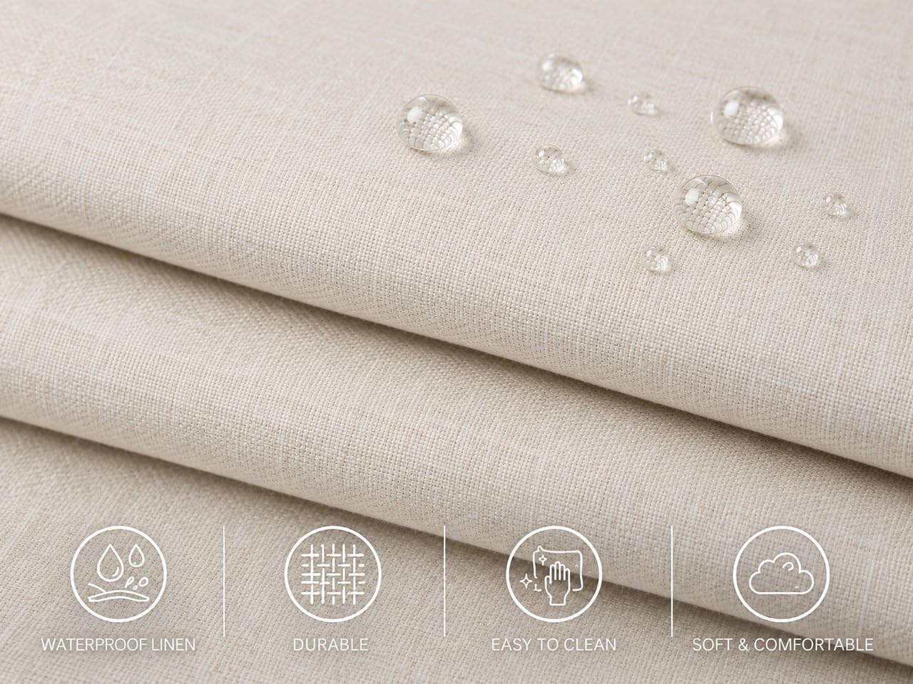 Cloud Frame Round Bed – Washable Zip Cover - Upholstered Linen Soft Foam - Modular Minimalist Modern - Half Circle Moon - Sold Sold Separately (Cream Linen Premium, Queen Headboard)