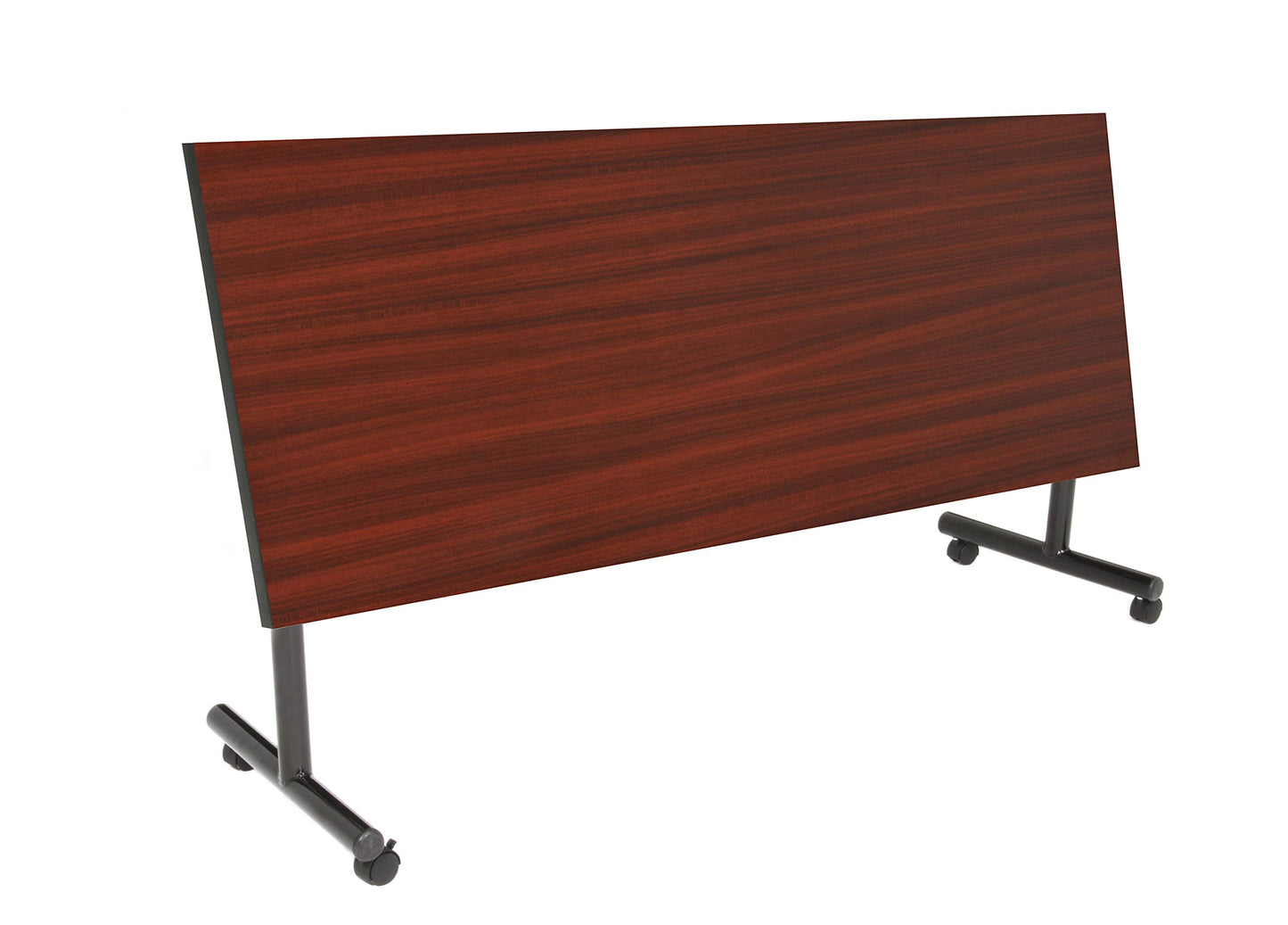 Regency Kobe 72 x 24 in. Flip-Top Training Nesting Table with Modesty Panel- Mahogany