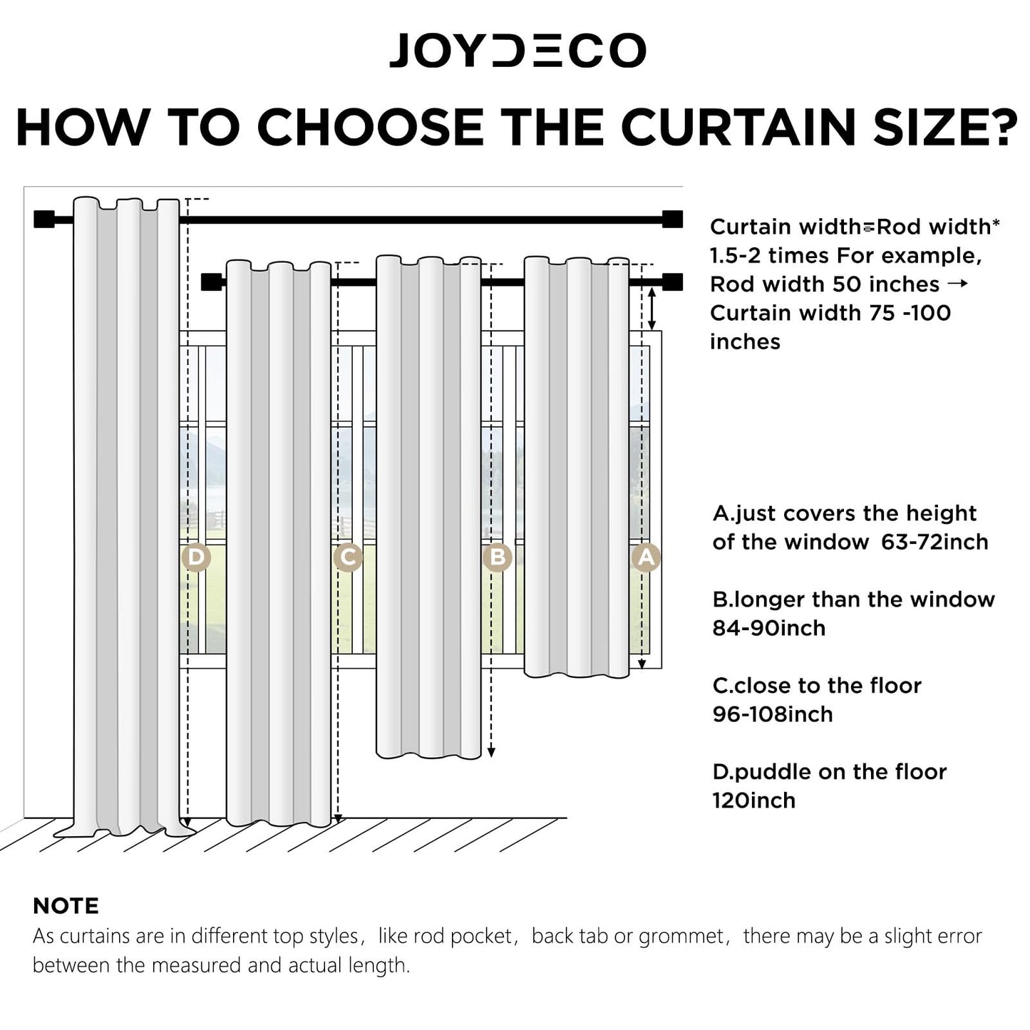 Joydeco Blackout Curtains for Bedroom - 100% Light Blocking 2 Panels Set Black Drapes 66" W x 96" L, Thermal Insulated Room Darkening Curtains, Linen Textured for Living Room, Rod Pocket & Back Tabs