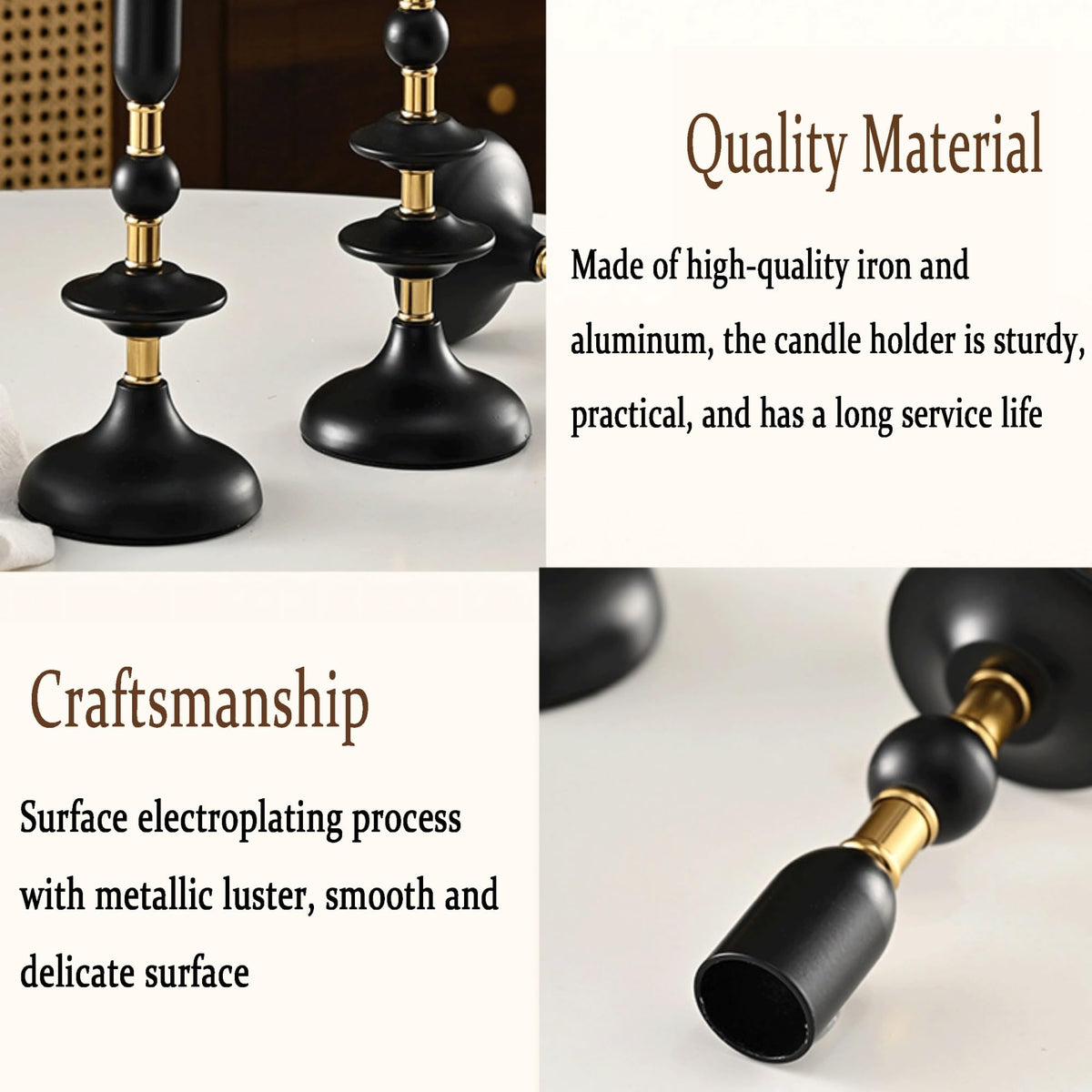 Candlestick Holders Candlestick Iron Decorative Ornament Candle Pedestal Candle Holders ﻿for Dinner Room Table ﻿ Candle Holders(Small)