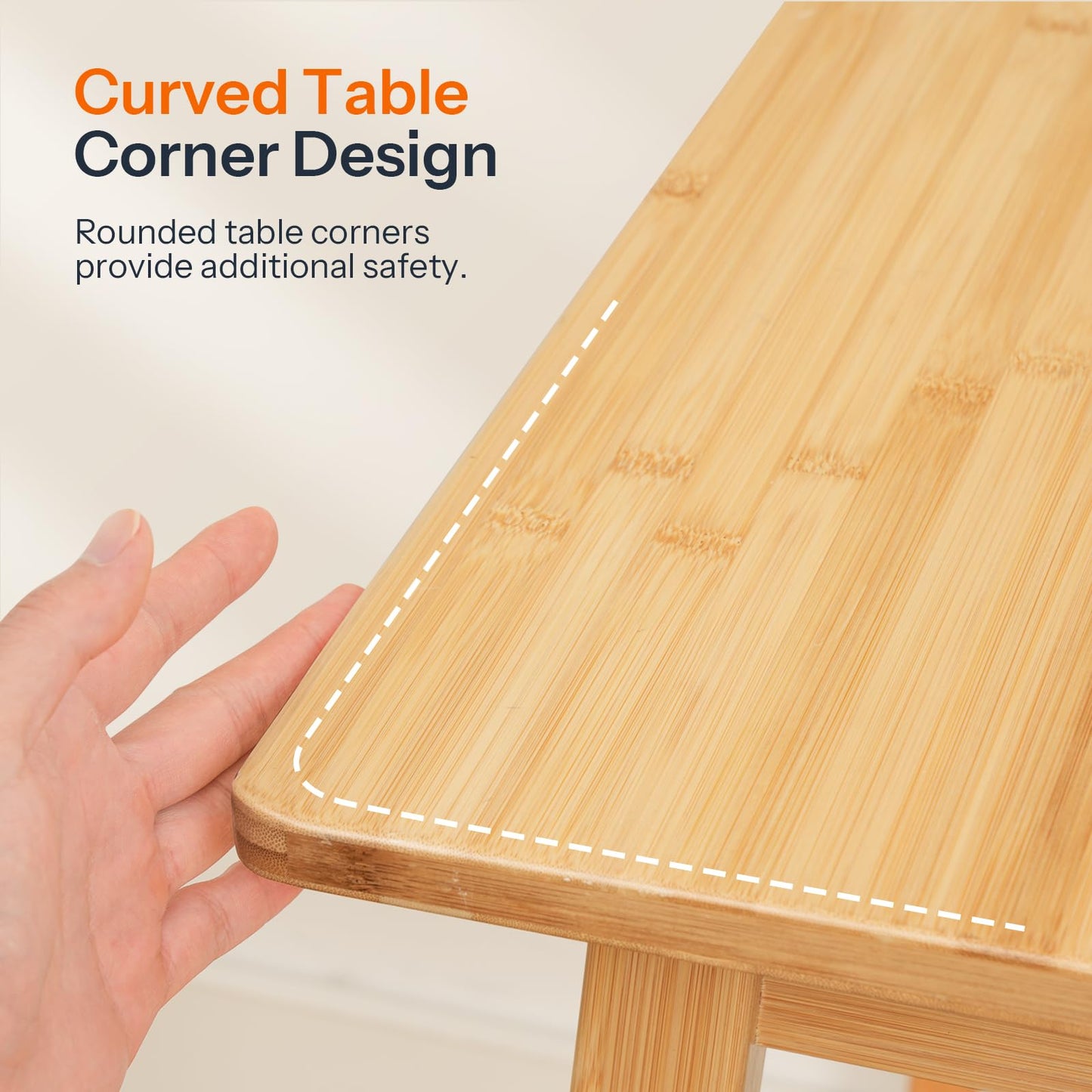 HOOBRO Bamboo Dining Table, Square Dining Table for 2, 27.6" Kitchen Table for Small Space, Writing Table, Easy to Assemble, for Dining Room, Living Room, Office, Kitchen, Natural YL70CZ01G1