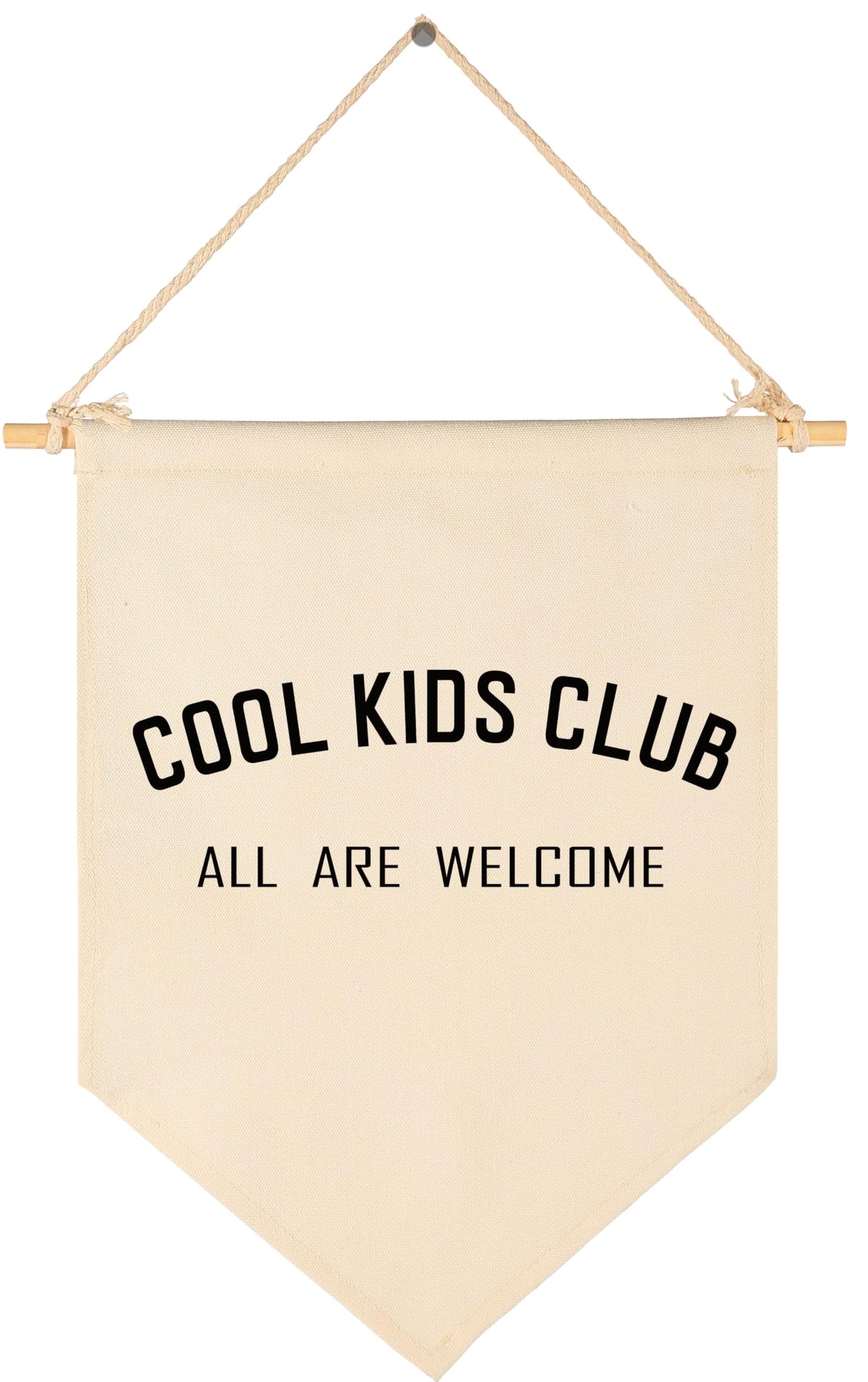 Cool Kids Club All Are Welcome-Canvas Banner Flag Sign Pennant Poster Wall Decor Gift for Kids Baby Boy Girl,Nursery Baby Room Playroom Bedroom Reading Room Door-Birthday Christmas Gift