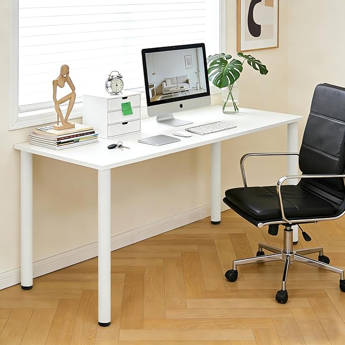 QLLY 30 inch Adjustable Metal Desk Legs, Heavy Duty Furniture Table Legs