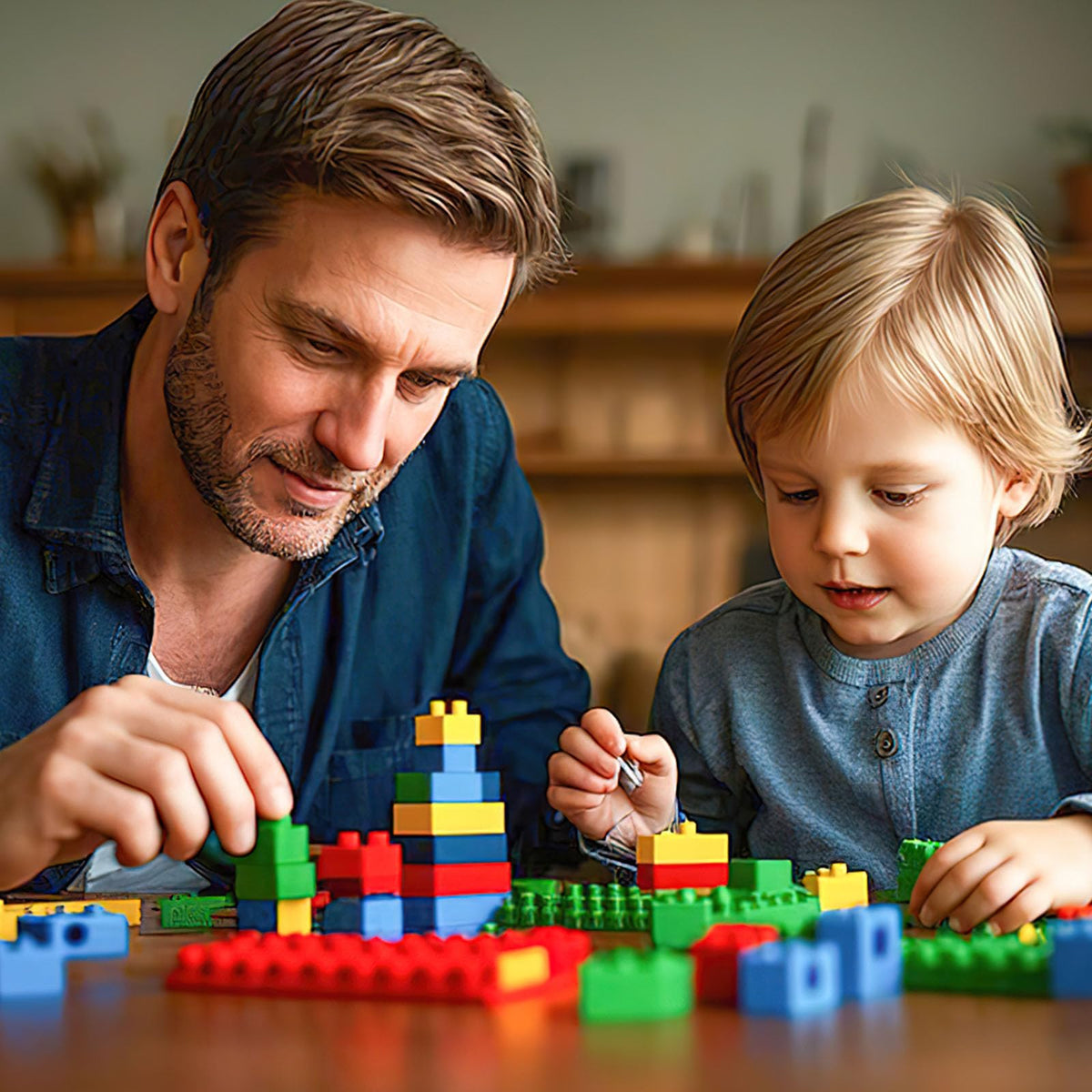 3 otters 1000 PCS Building Blocks, Building Toys for Kids Classic Construction Toy Set, Creative Compatible with Major Brands Holiday Classroom Gifts for Boys and Girls