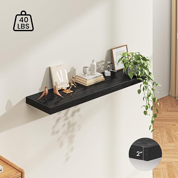 Dreamland 55" Floating Shelves for Wall, Wall-Mounted Shelves for Bedroom