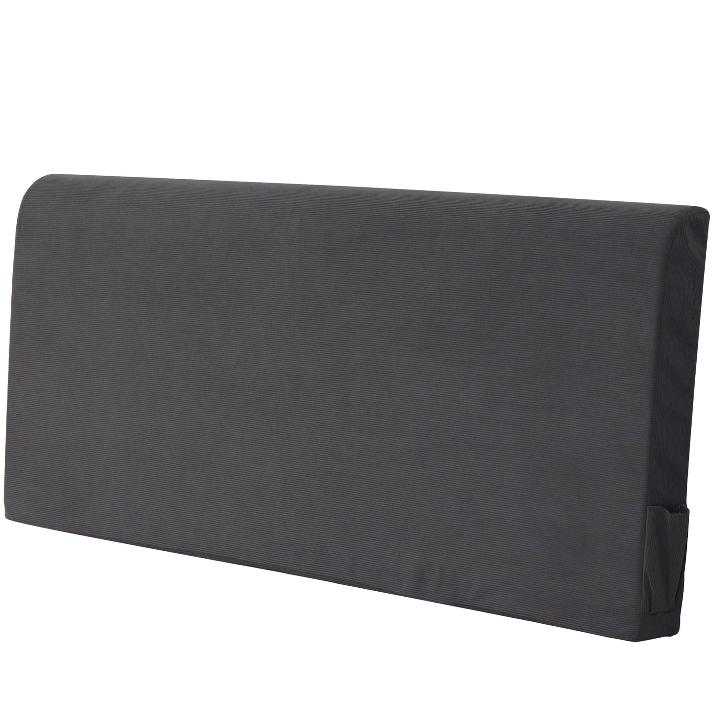 Upholstered Cotton Velvet Full Headboard No Assembly Required Direct Installation, Soft Headboard with Storage Pocket, Removable Washable Cover, 3D Soundproof Bed Wall Panels, 54x4x24, Grey