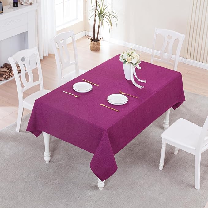 BALCONY & FALCON Square Tablecloth Washable Wrinkle Resistant and Water Proof