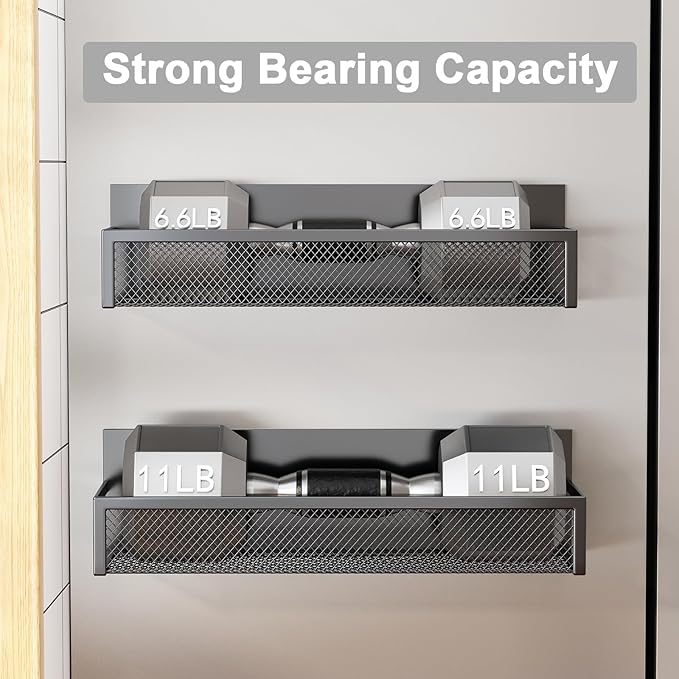 Aufworld Magnetic Spice Rack for Refrigerator, 2 Pack Magnetic Shelf, Fridge